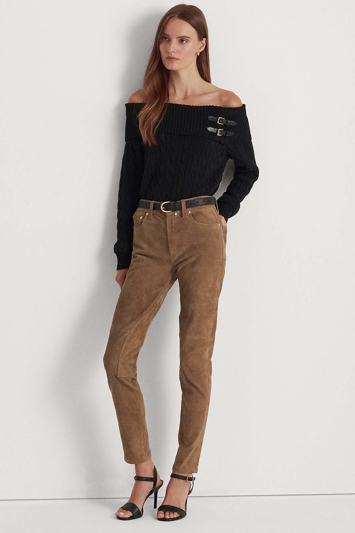 Polo Ralph Lauren Kayık Yaka Saç Örgü Triko-Libas Trendy Fashion Store