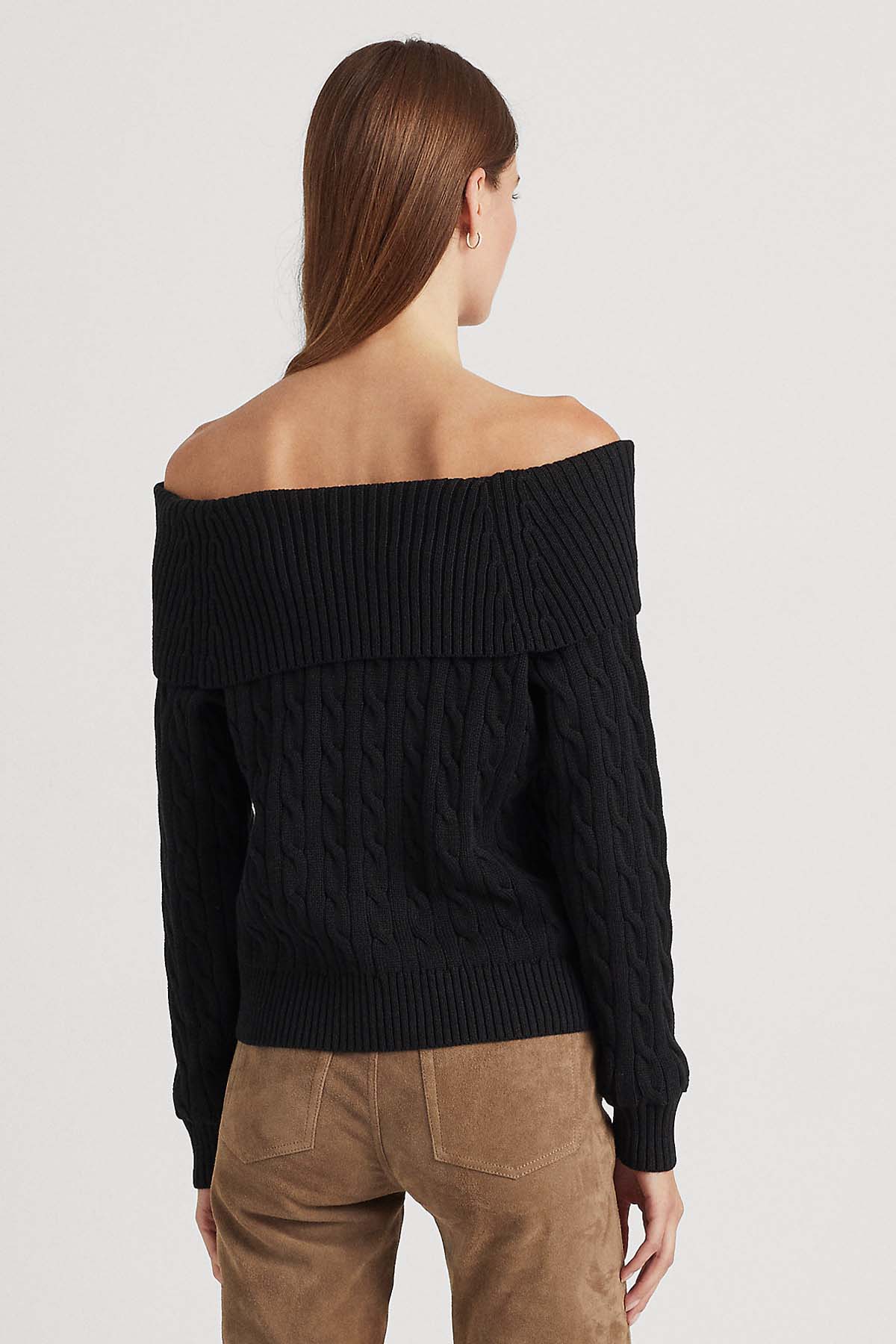 Polo Ralph Lauren Kayık Yaka Saç Örgü Triko-Libas Trendy Fashion Store