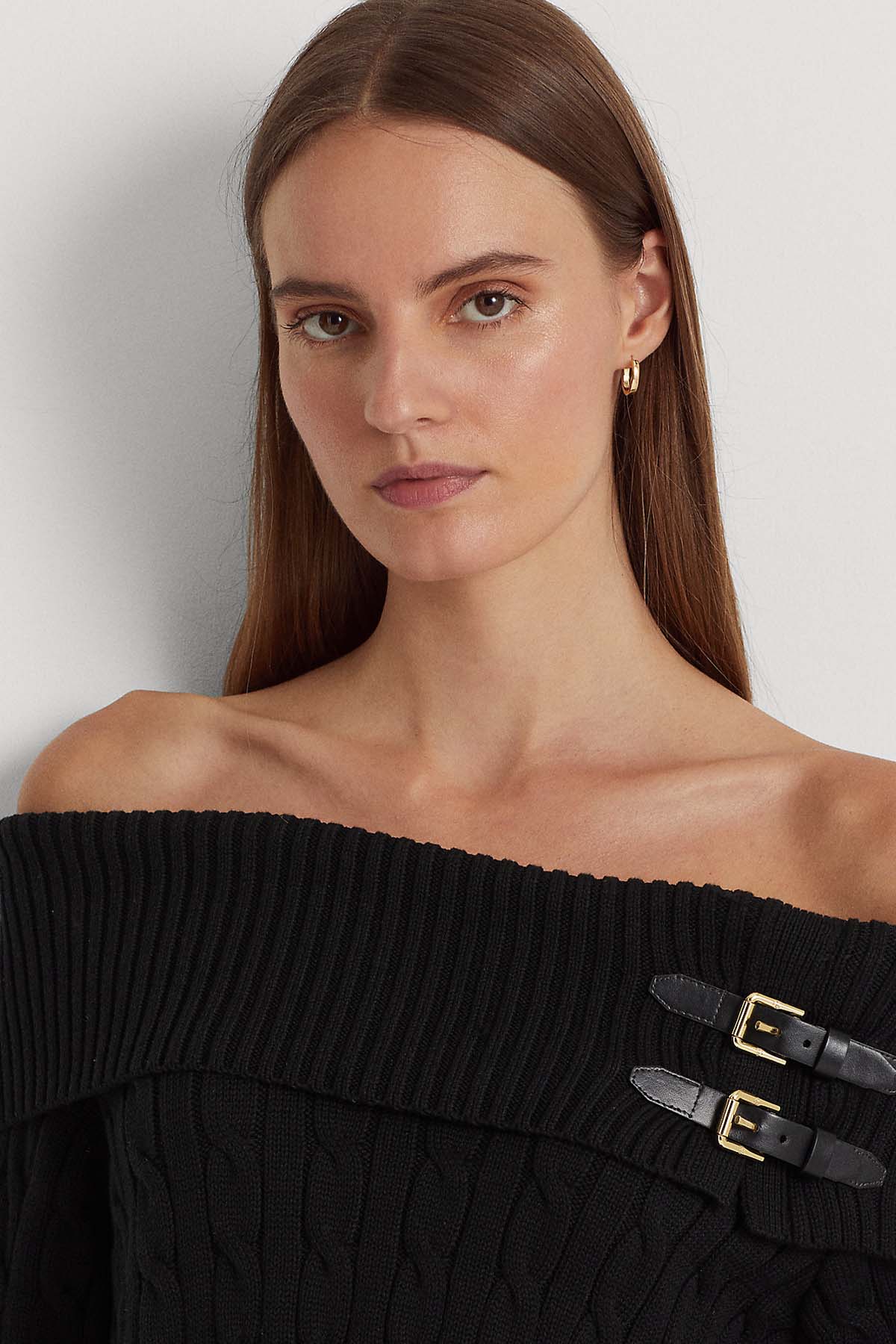 Polo Ralph Lauren Kayık Yaka Saç Örgü Triko-Libas Trendy Fashion Store