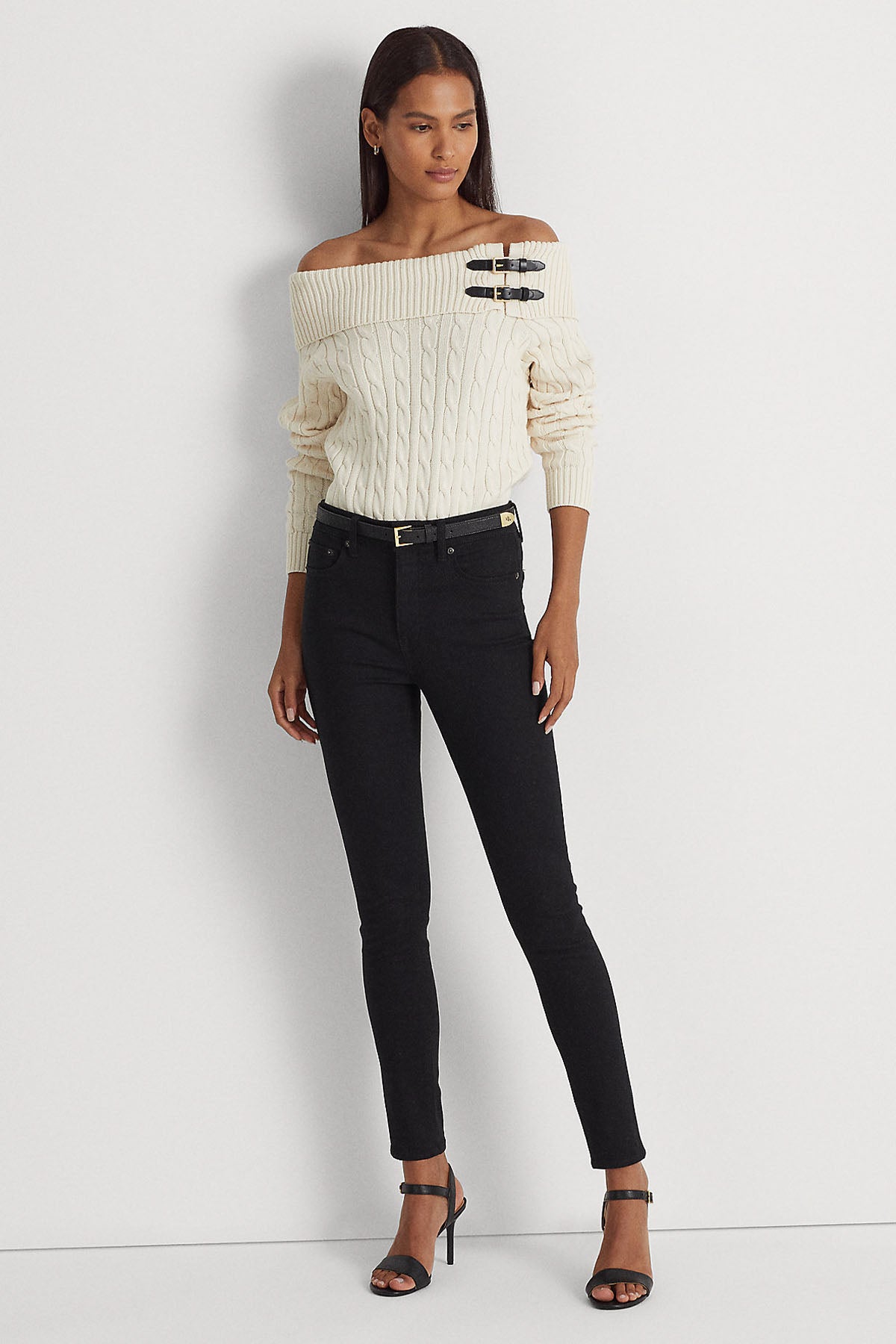 Polo Ralph Lauren Kayık Yaka Saç Örgü Triko-Libas Trendy Fashion Store