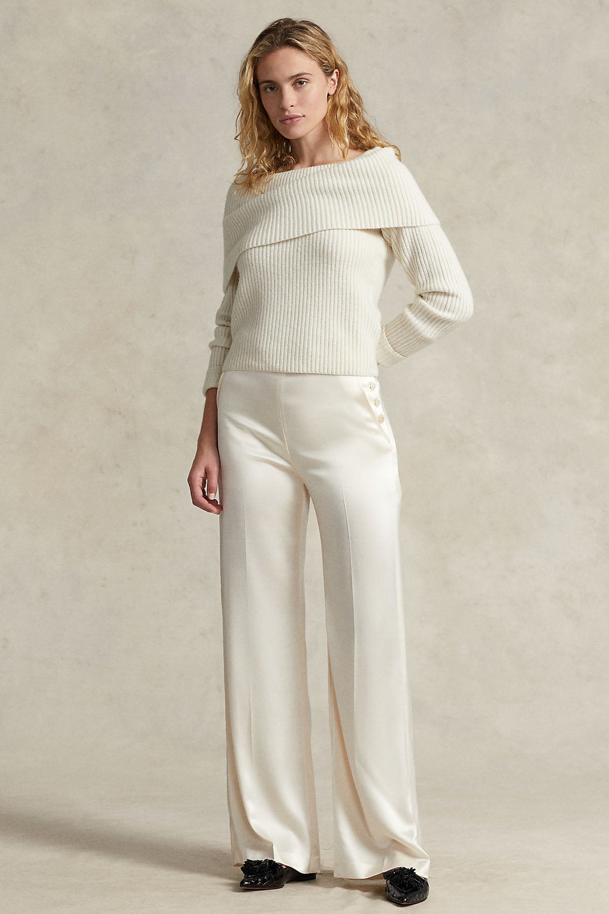 Polo Ralph Lauren Kaşmirli Kayık Yaka Yün Triko-Libas Trendy Fashion Store