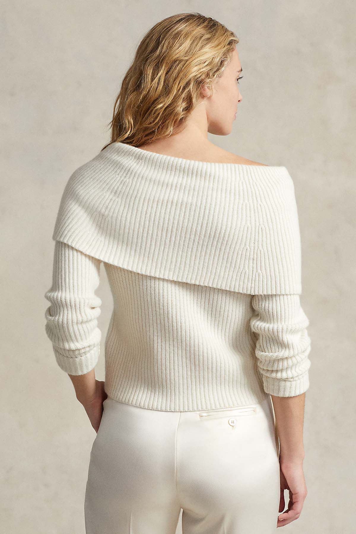 Polo Ralph Lauren Kaşmirli Kayık Yaka Yün Triko-Libas Trendy Fashion Store