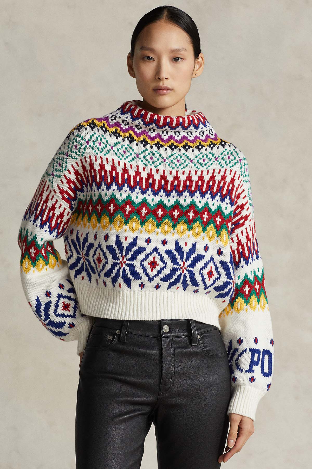 Polo Ralph Lauren Fair Isle Yün Örgü Triko-Libas Trendy Fashion Store