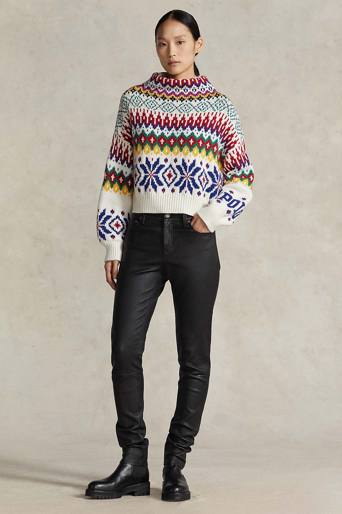 Polo Ralph Lauren Fair Isle Yün Örgü Triko-Libas Trendy Fashion Store