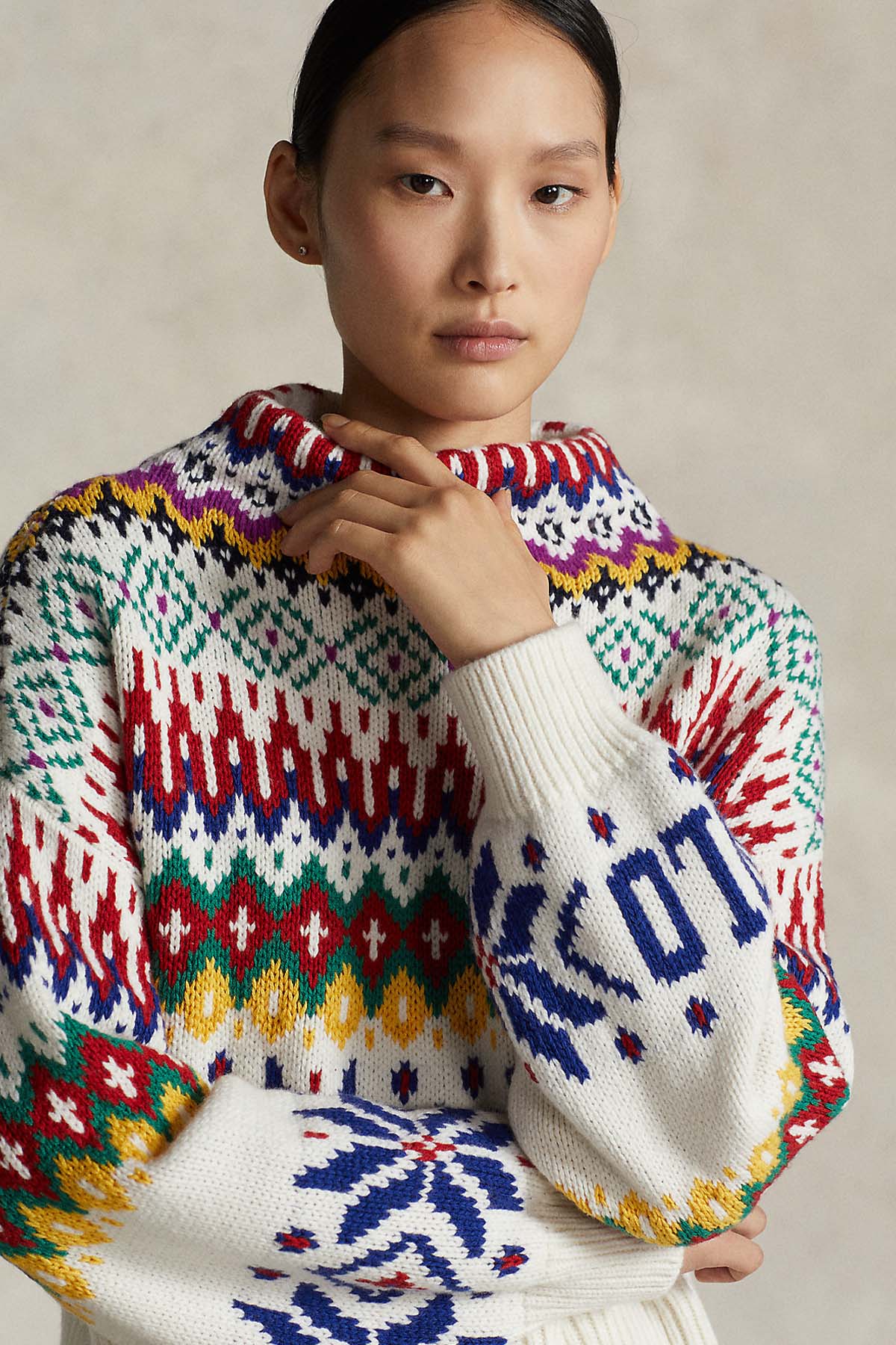 Polo Ralph Lauren Fair Isle Yün Örgü Triko-Libas Trendy Fashion Store
