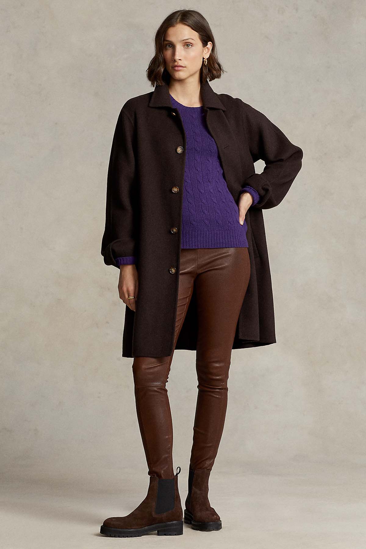 Polo Ralph Lauren Saç Örgü Kaşmirli Yün Triko-Libas Trendy Fashion Store