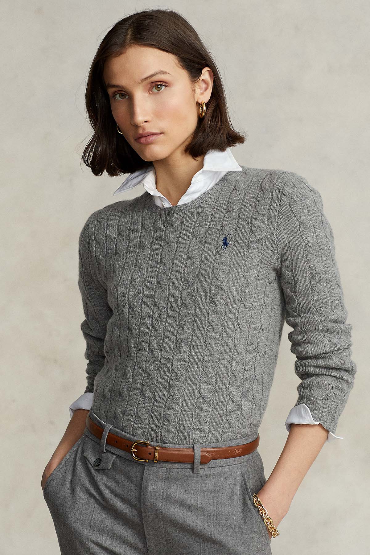 Polo Ralph Lauren Saç Örgü Kaşmirli Yün Triko-Libas Trendy Fashion Store