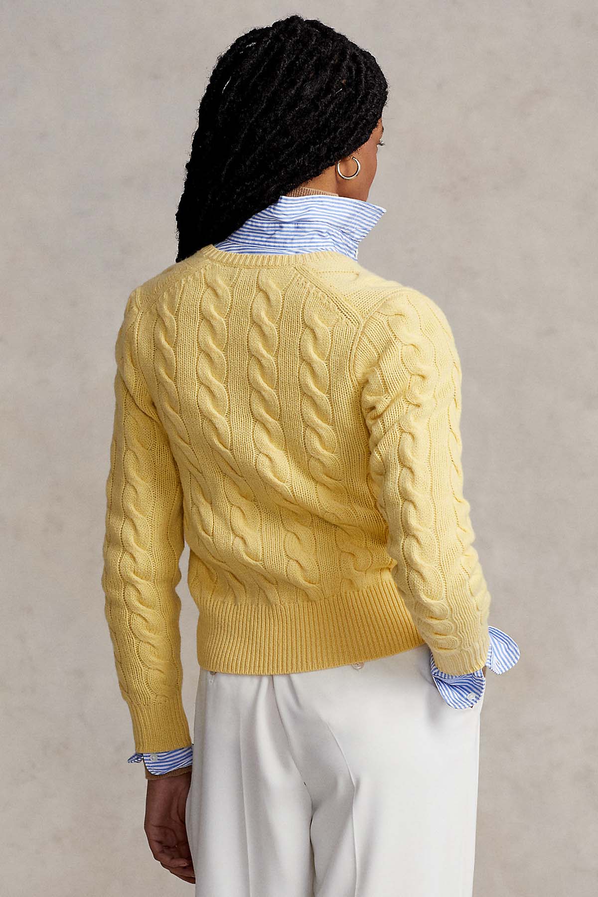 Polo Ralph Lauren Saç Örgü Kaşmirli Yün Triko Ceket-Libas Trendy Fashion Store