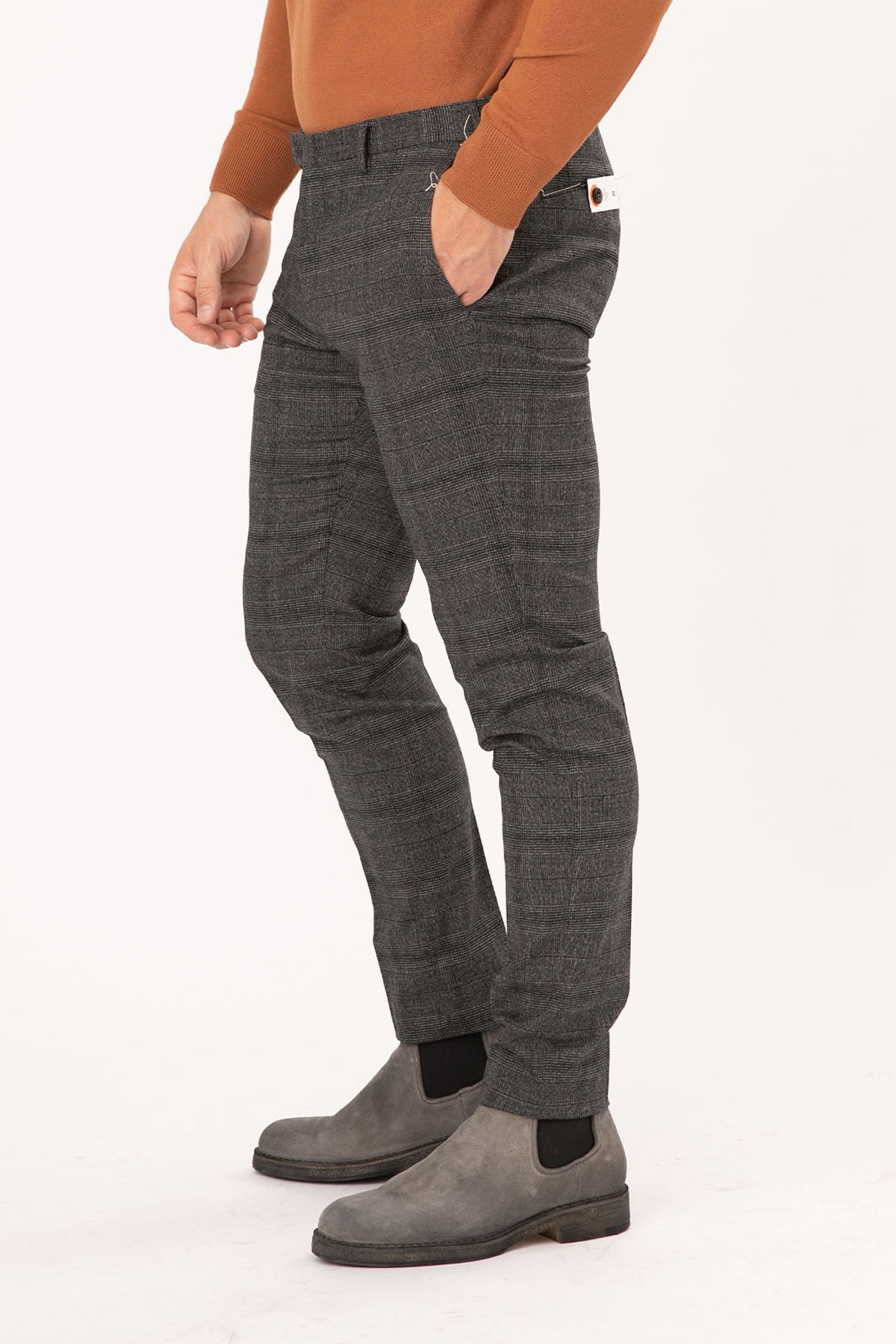 Pantaloni Torino Ekoseli Skinny Fit Streç Pantolon-Libas Trendy Fashion Store