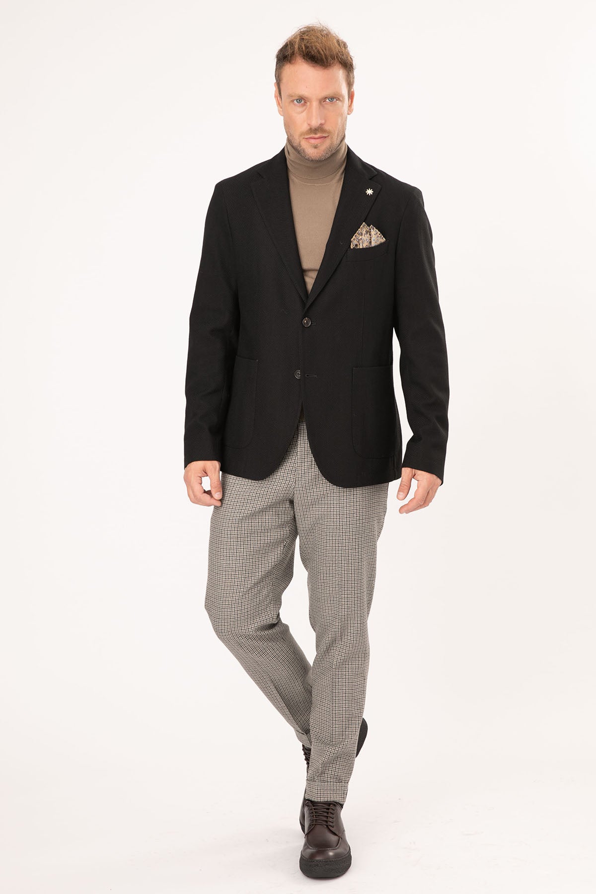 Pantaloni Torino Kazayağı Desenli Yün Pantolon-Libas Trendy Fashion Store