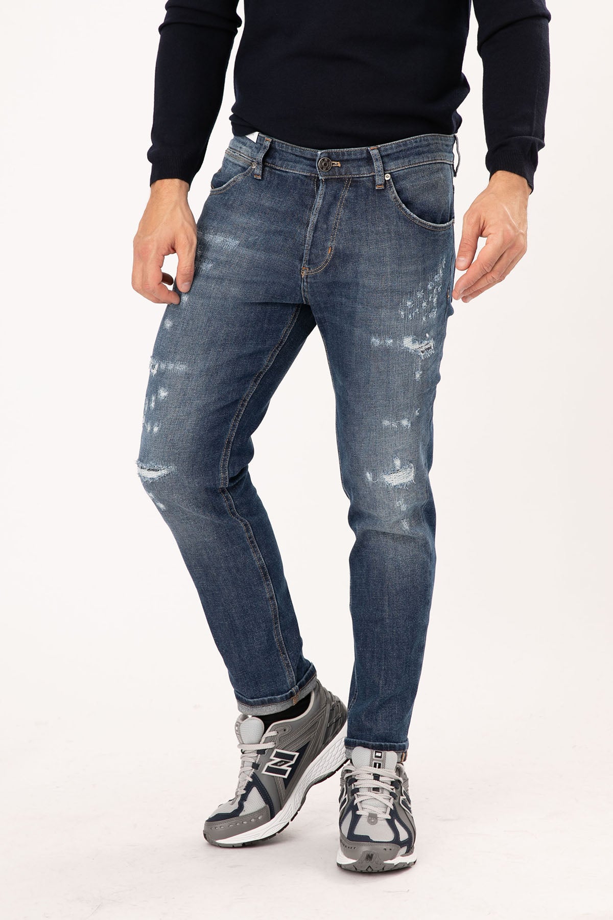 Pantaloni Torino Reggae Yırtıklı Slim Fit Jeans-Libas Trendy Fashion Store
