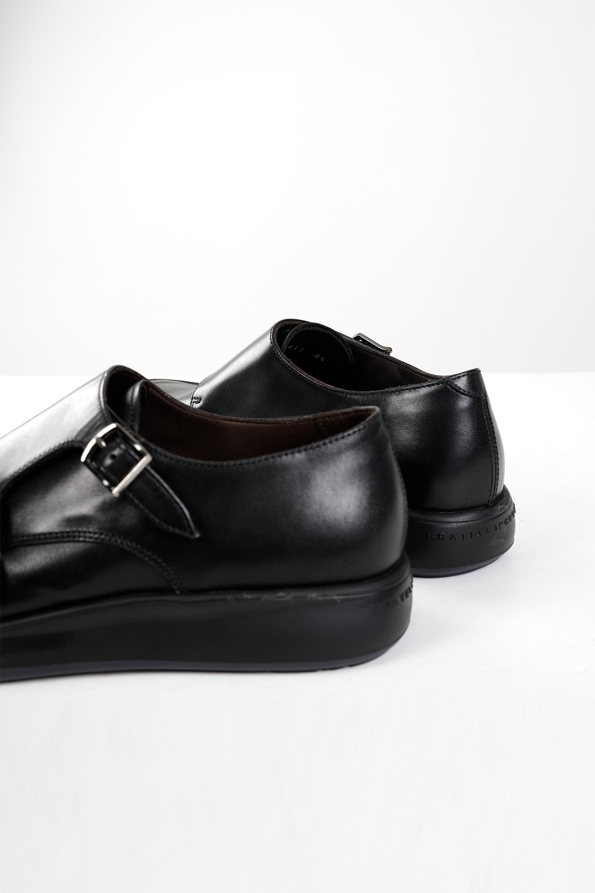 Fratelli Rossetti Çift Tokalı Deri Loafer Ayakkabı-Libas Trendy Fashion Store