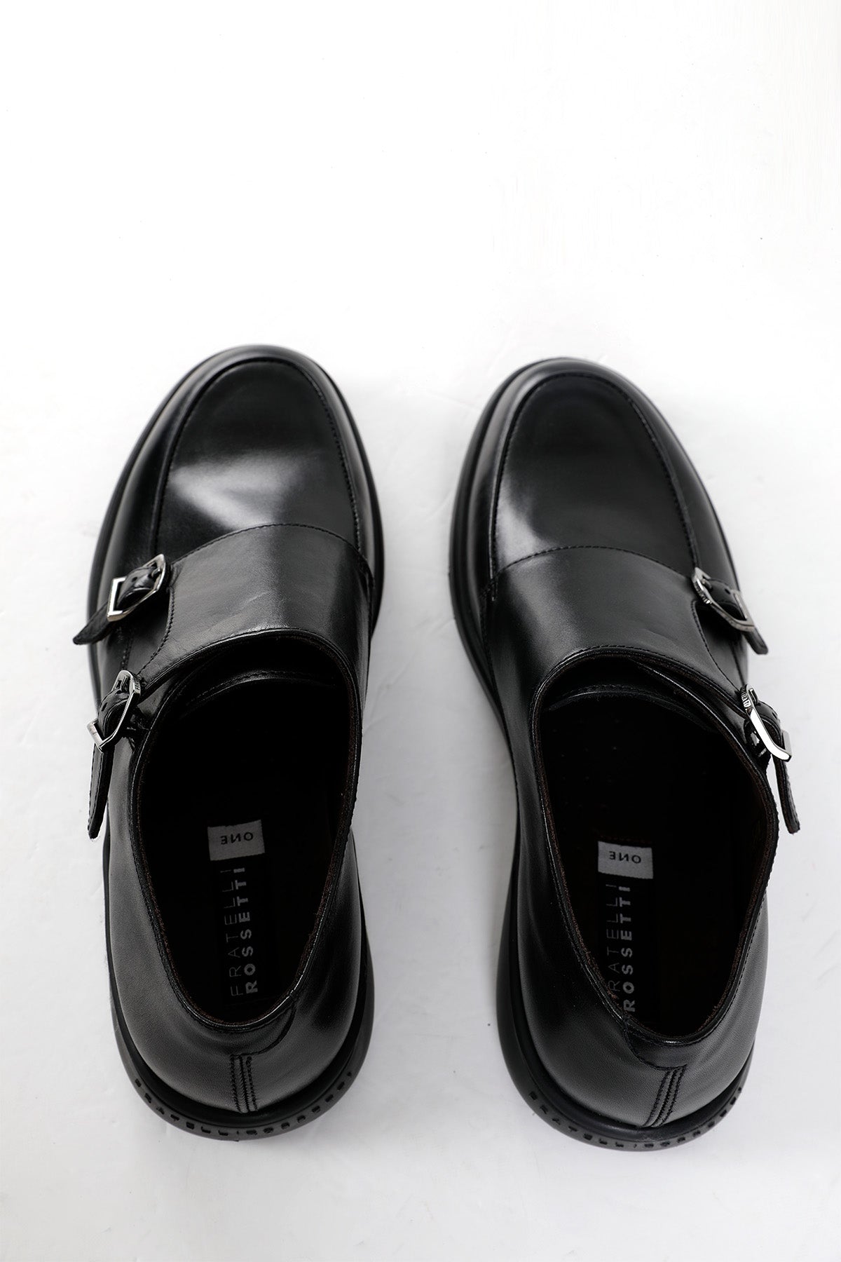 Fratelli Rossetti Çift Tokalı Deri Loafer Ayakkabı-Libas Trendy Fashion Store