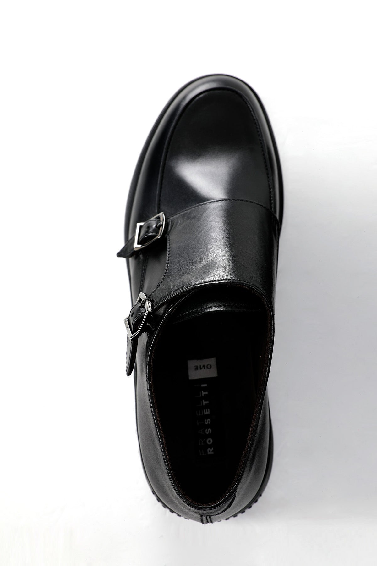 Fratelli Rossetti Çift Tokalı Deri Loafer Ayakkabı-Libas Trendy Fashion Store