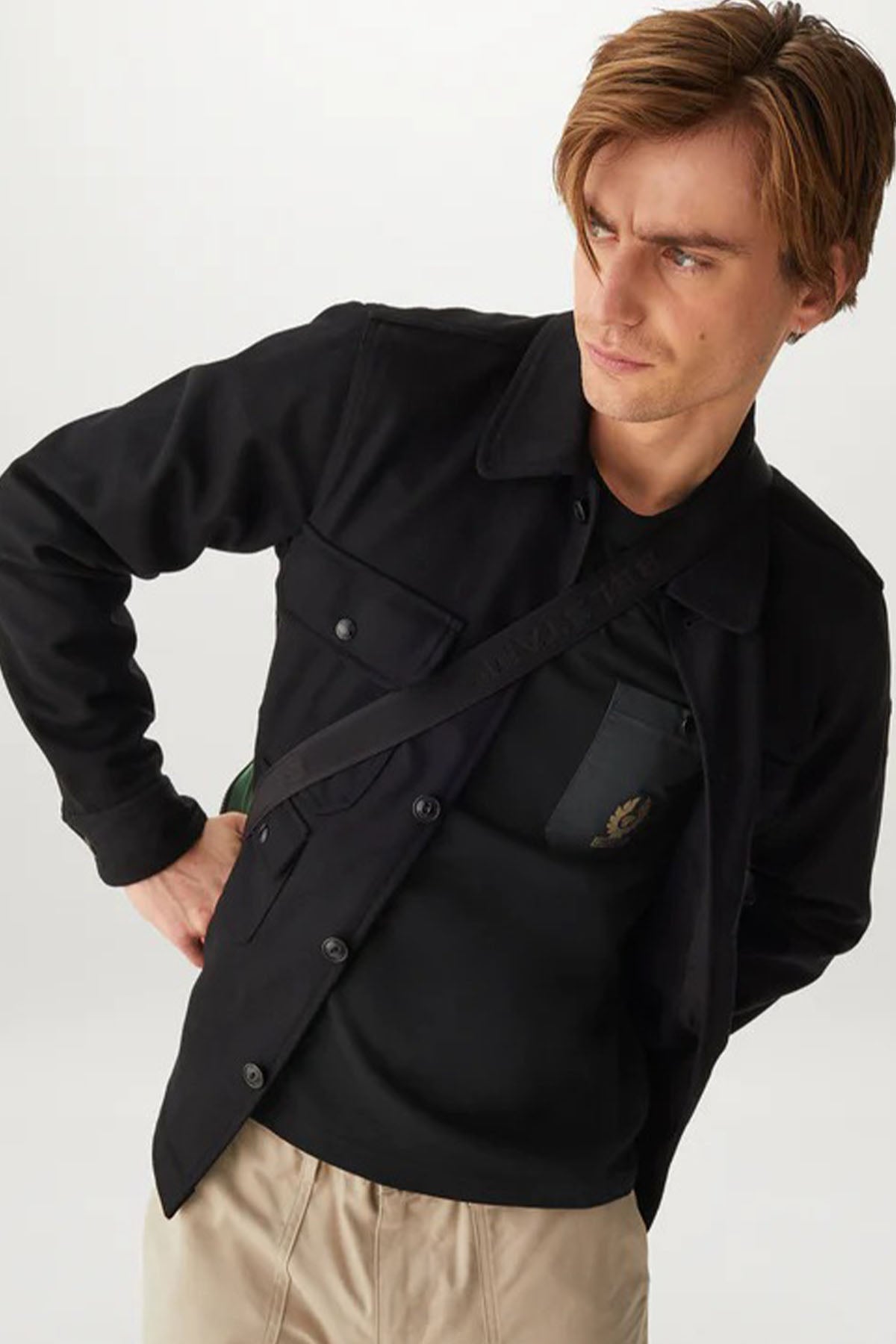 Belstaff Cep Detaylı Logolu İnce Sweatshirt-Libas Trendy Fashion Store