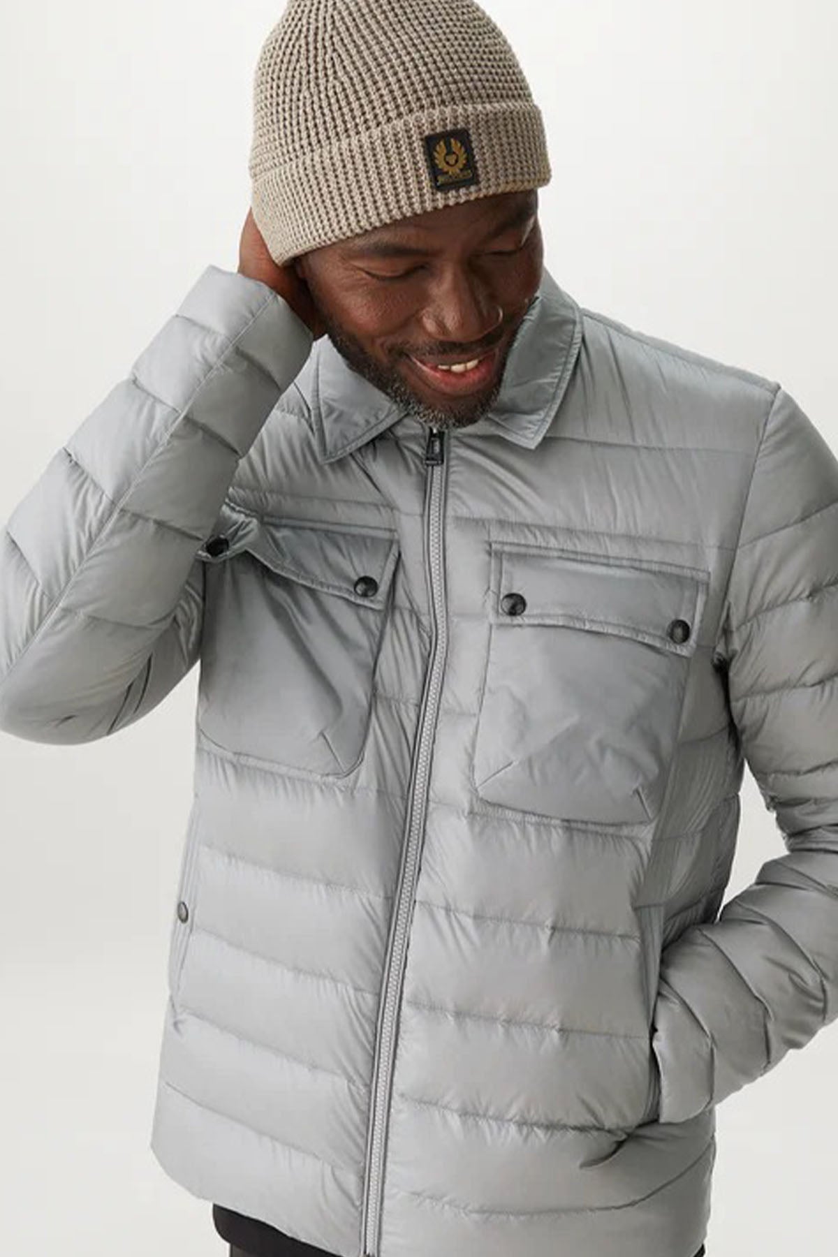 Belstaff Cep Detaylı İnce Puffer Mont-Libas Trendy Fashion Store