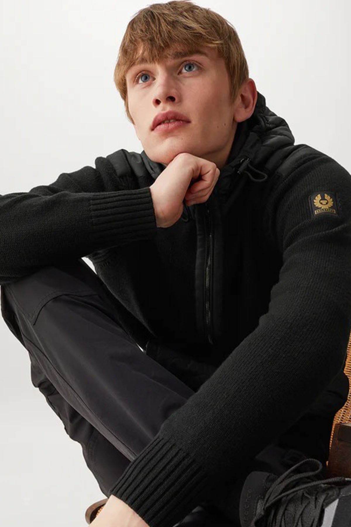 Belstaff Kapüşonlu Örgü Yün Ceket-Libas Trendy Fashion Store