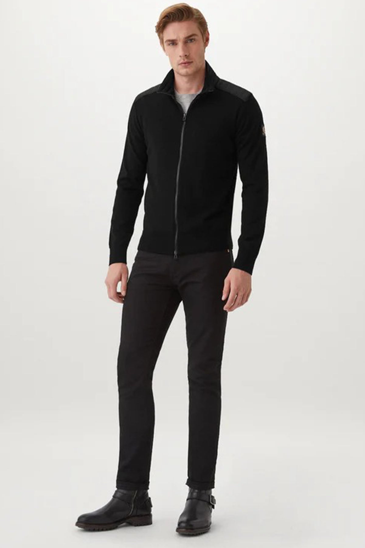 Belstaff Dik Yaka Örgü Triko Yün Ceket-Libas Trendy Fashion Store