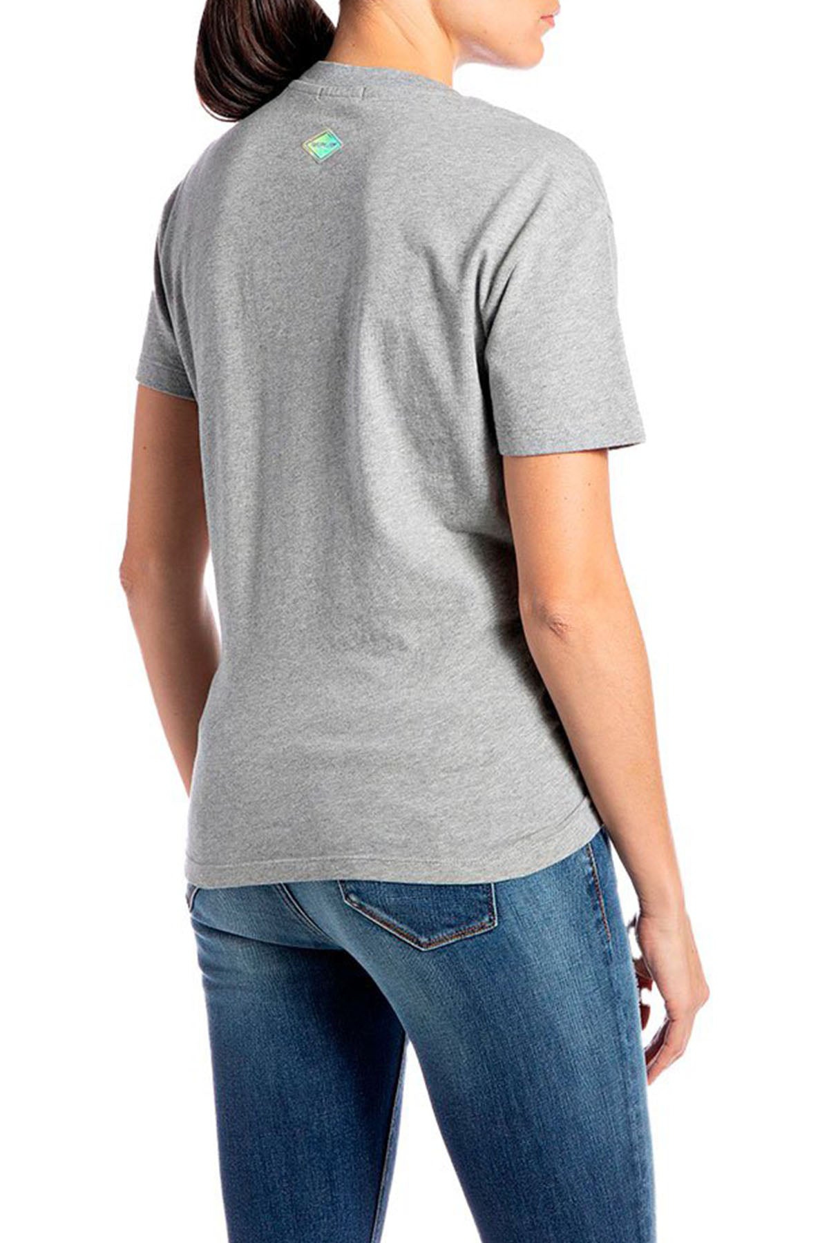 Replay Yuvarlak Yaka Logolu Büzgülü T-shirt-Libas Trendy Fashion Store