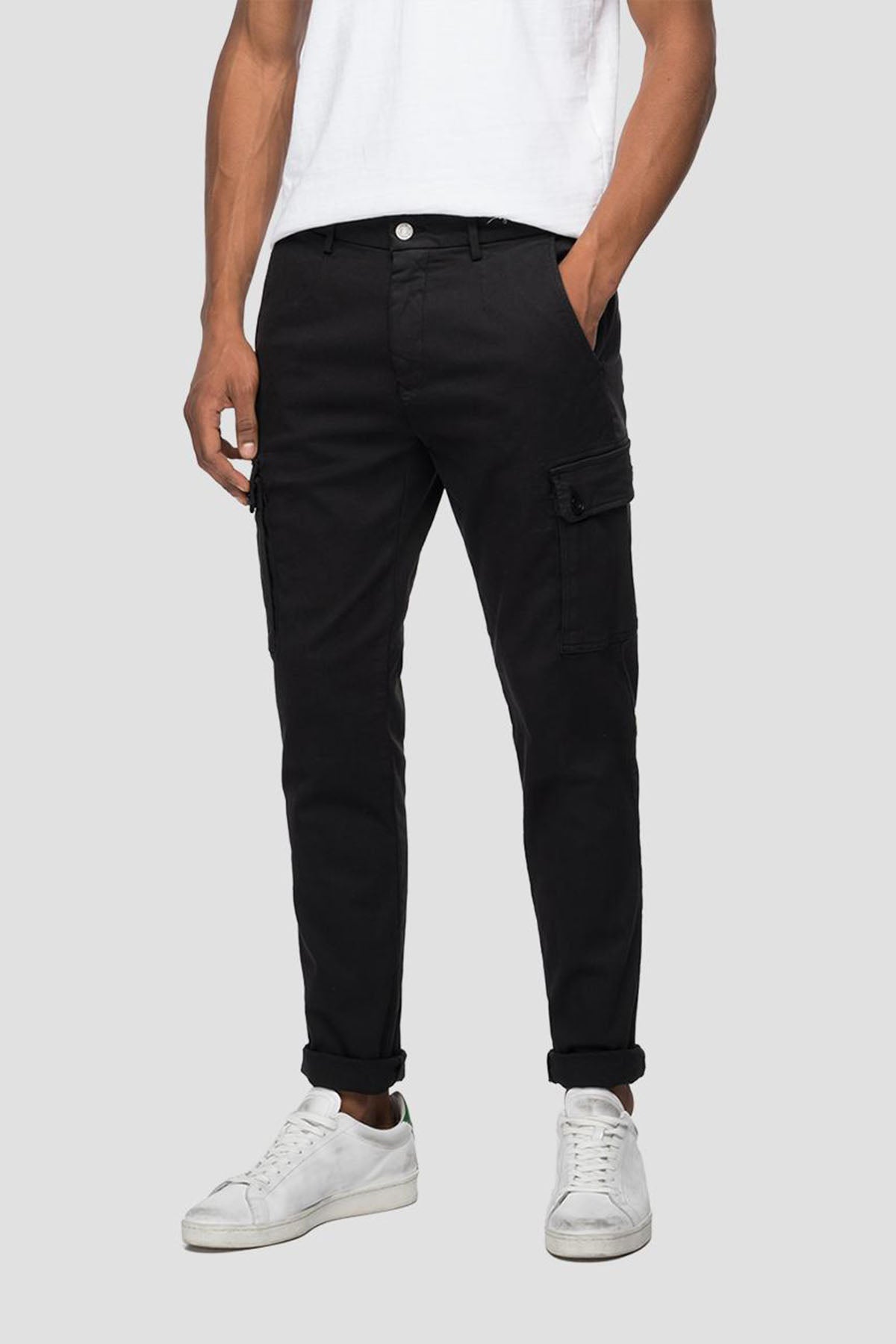 Replay Jaan Hyperflex X-Lite Slim Fit Kargo Pantolon-Libas Trendy Fashion Store