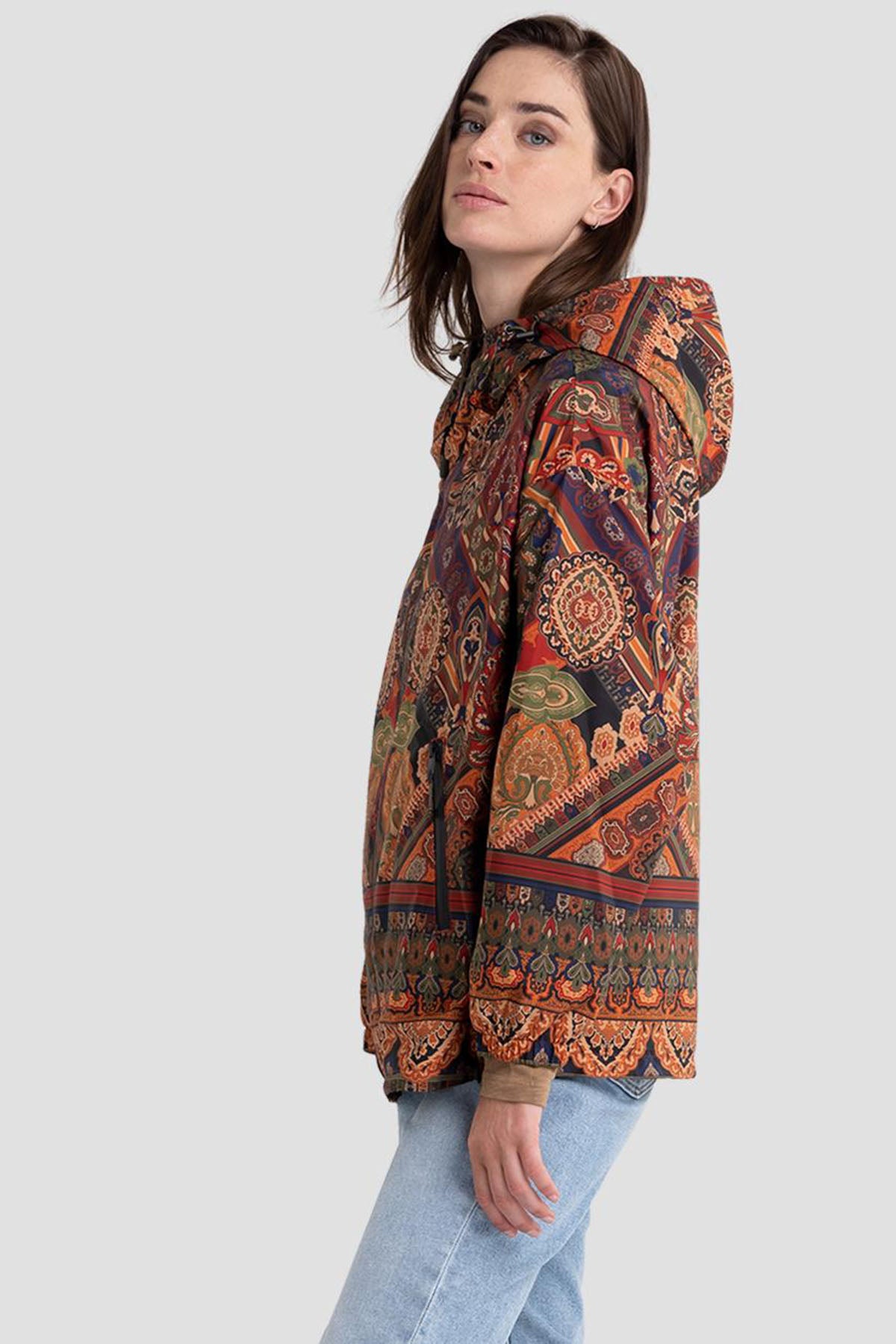 Replay Kapüşonlu Desenli İnce Mont-Libas Trendy Fashion Store