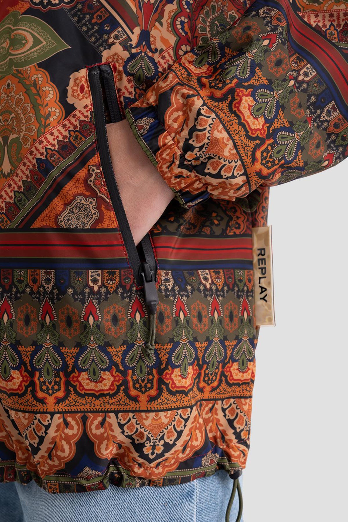 Replay Kapüşonlu Desenli İnce Mont-Libas Trendy Fashion Store