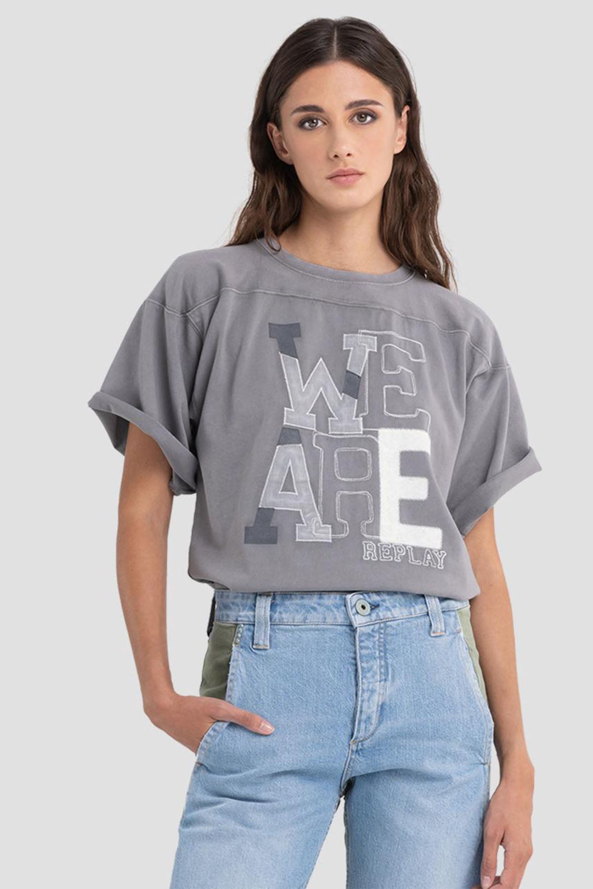 Replay Yuvarlak Yaka Logolu T-shirt-Libas Trendy Fashion Store