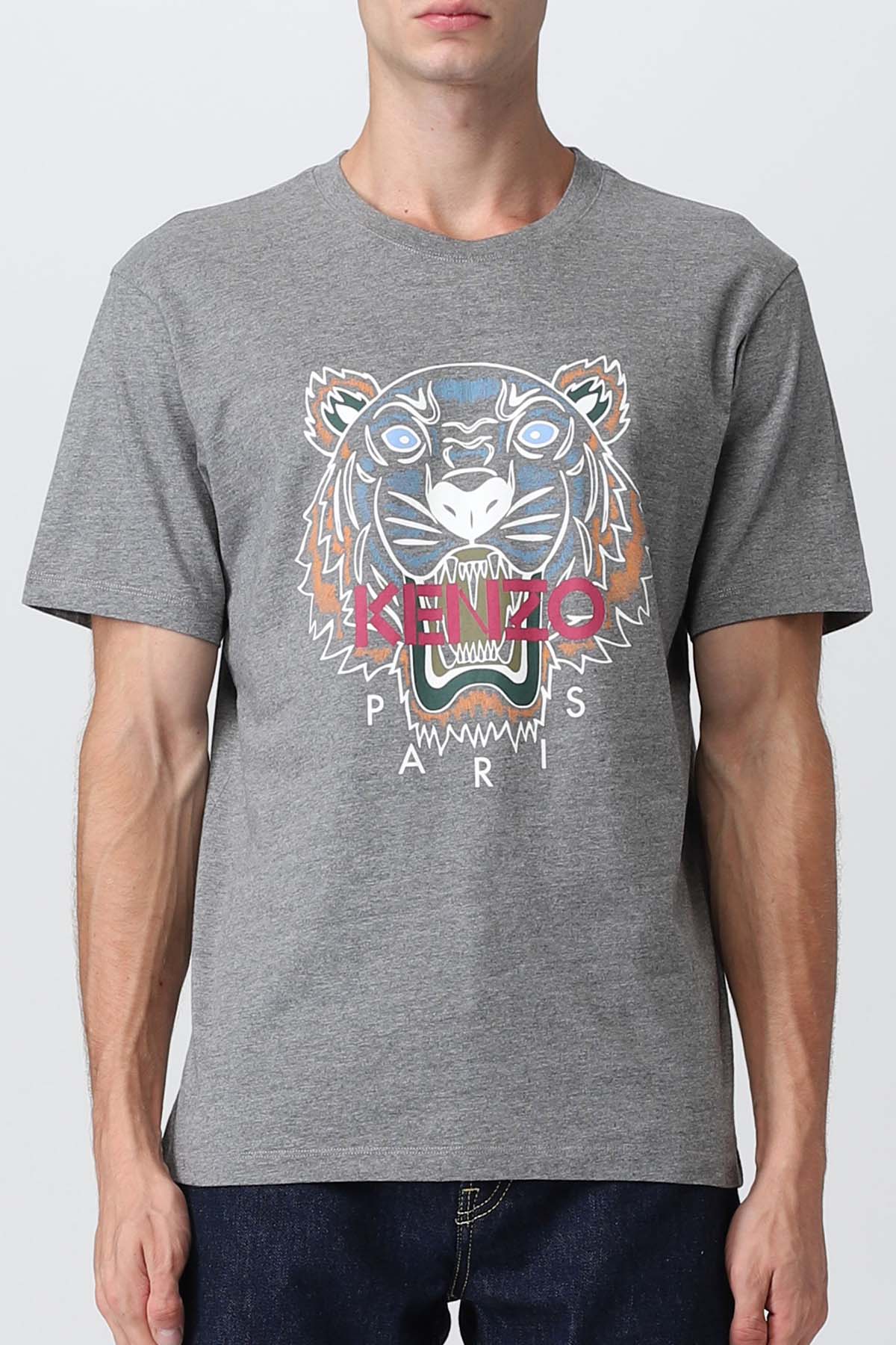 Kenzo Yuvarlak Yaka Kaplan Logolu T-shirt-Libas Trendy Fashion Store