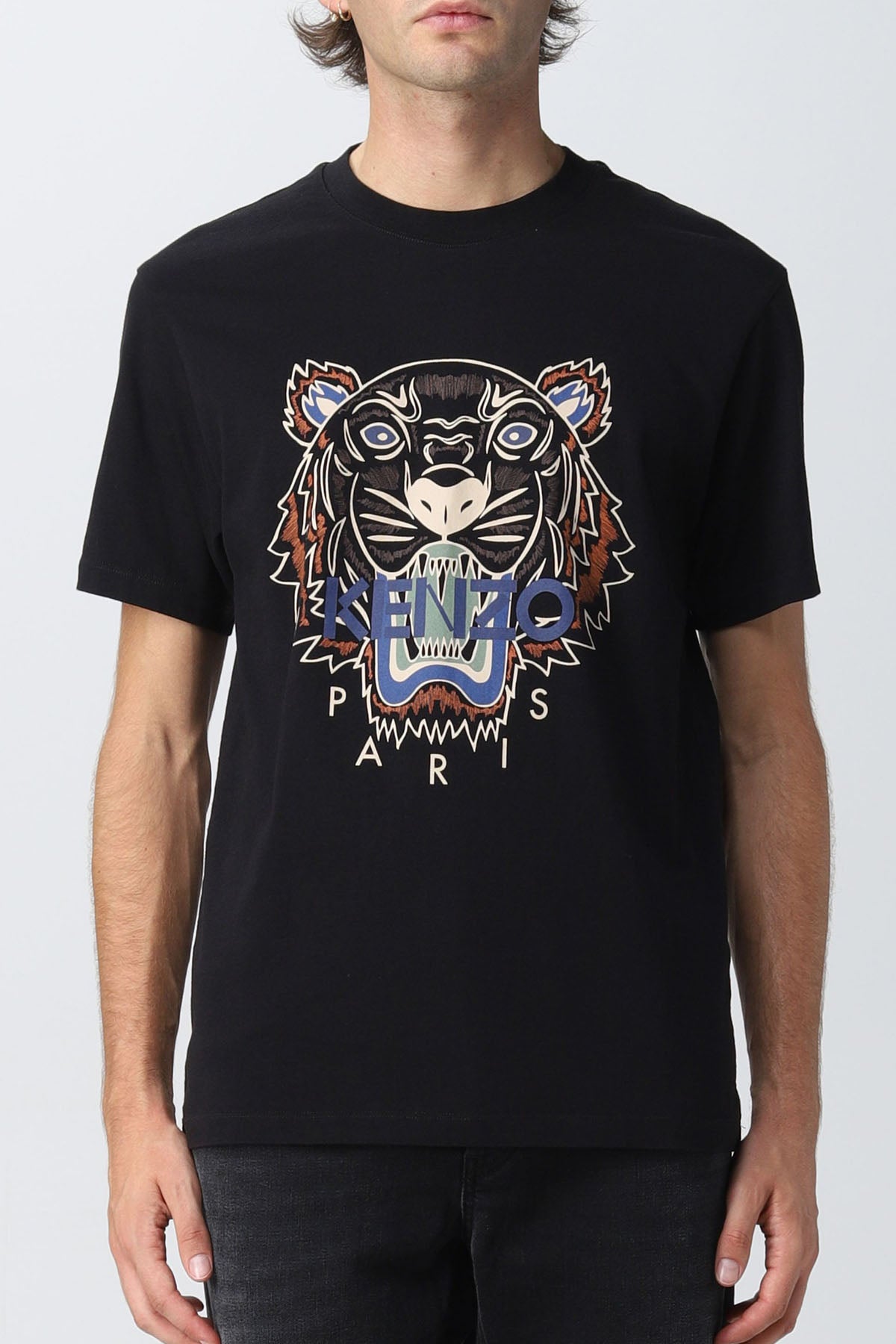 Kenzo Yuvarlak Yaka Kaplan Logolu T-shirt-Libas Trendy Fashion Store