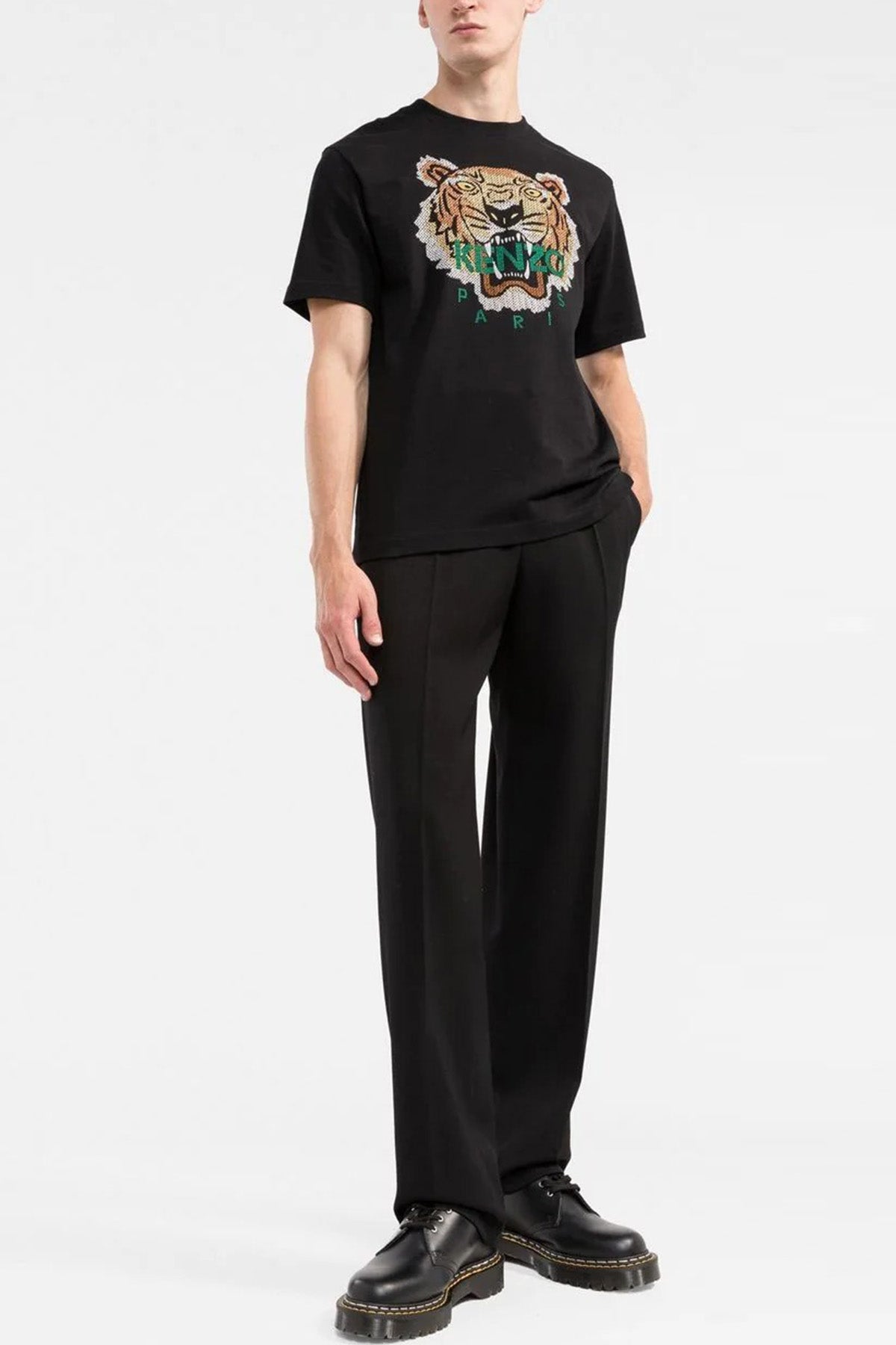 Kenzo Nakış Kaplan Logolu T-shirt-Libas Trendy Fashion Store