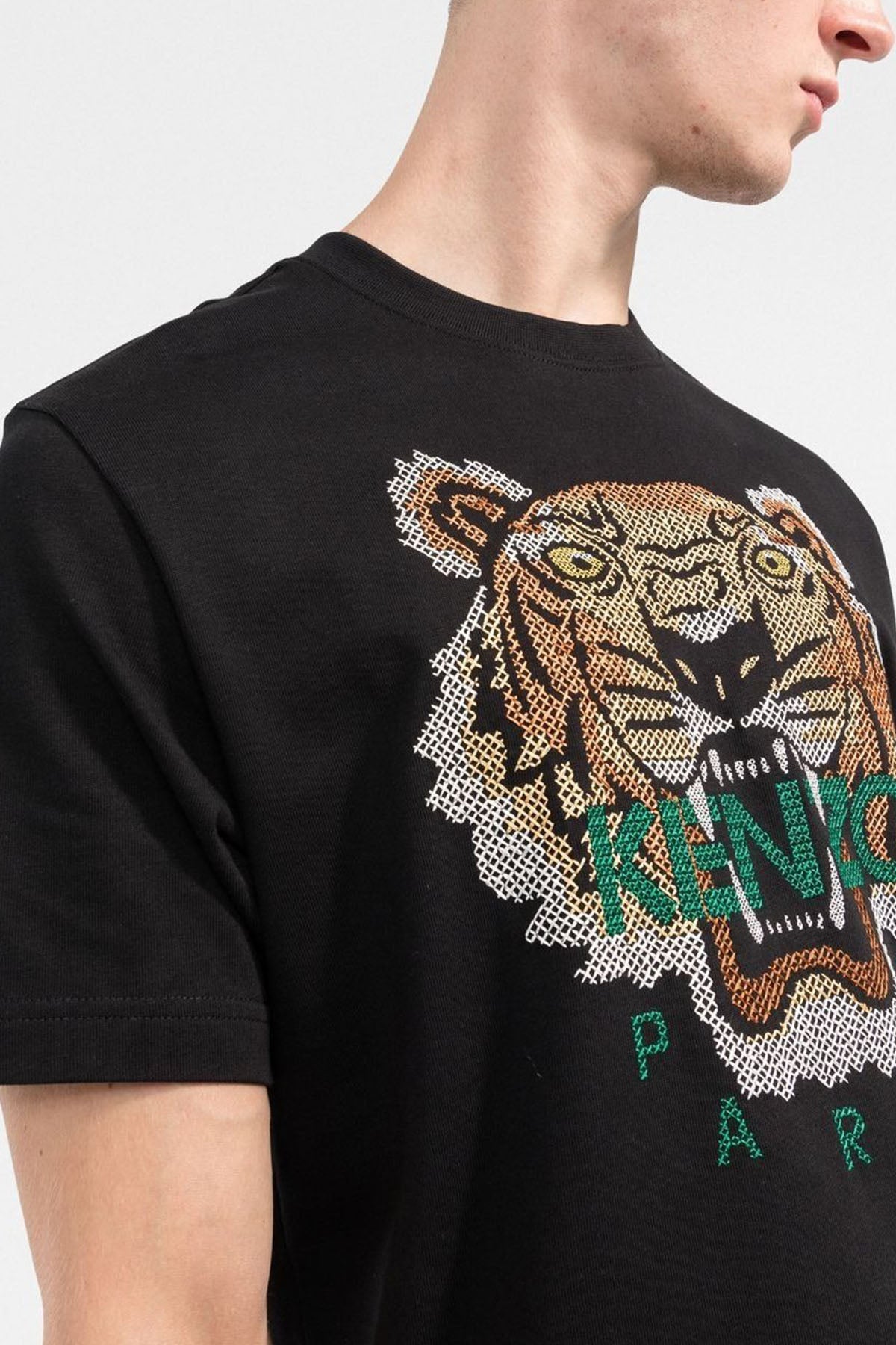 Kenzo Nakış Kaplan Logolu T-shirt-Libas Trendy Fashion Store