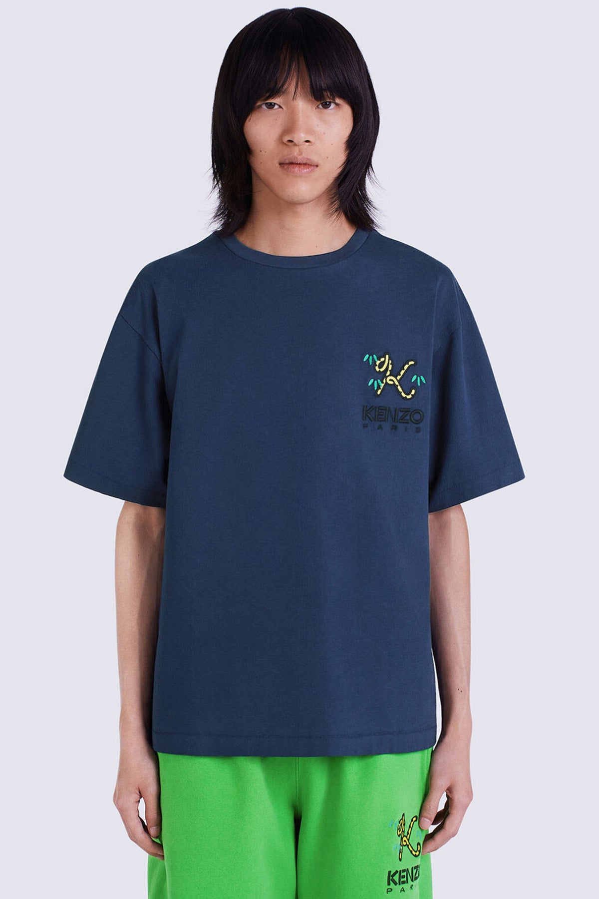 Kenzo Geniş Kesim Kaplan Kuyruğu Armalı K Logolu T-shirt-Libas Trendy Fashion Store