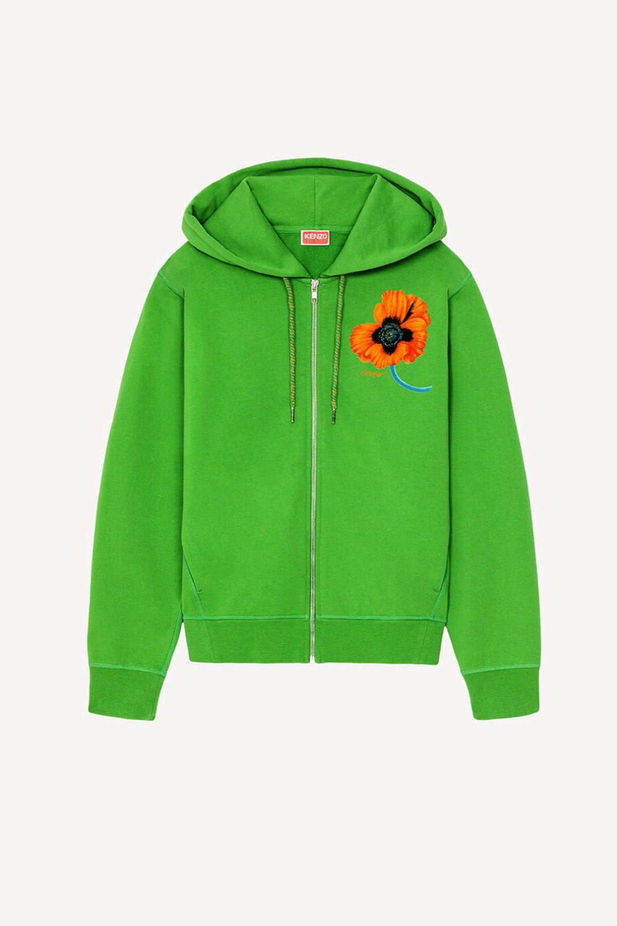 Kenzo Big Poppy Logolu Fermuarlı Sweatshirt Ceket-Libas Trendy Fashion Store