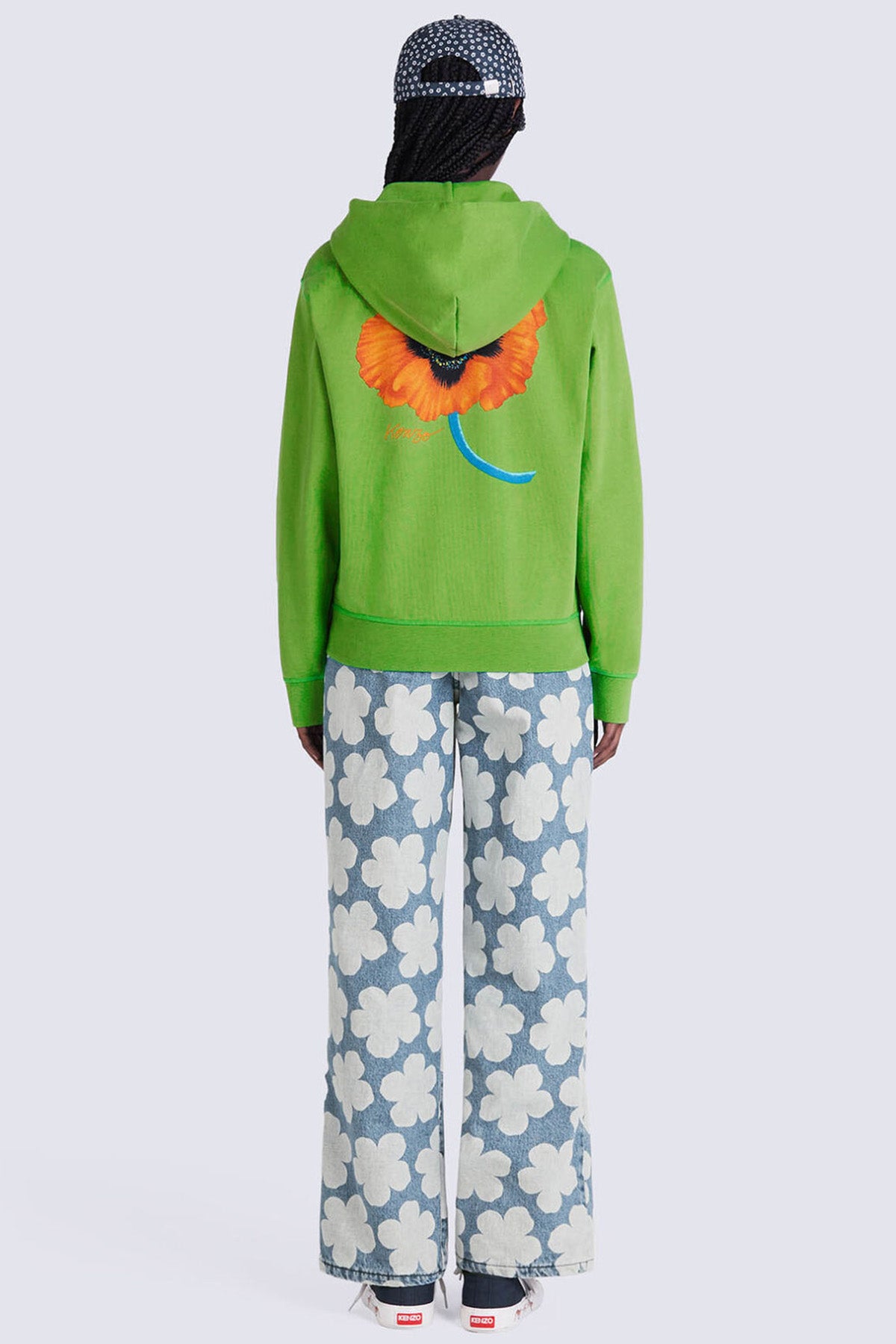 Kenzo Big Poppy Logolu Fermuarlı Sweatshirt Ceket-Libas Trendy Fashion Store