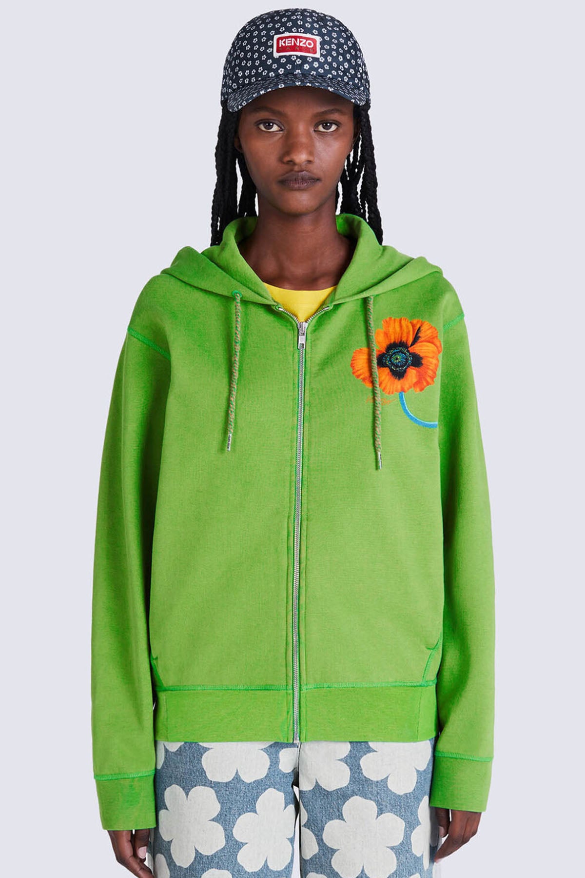 Kenzo Big Poppy Logolu Fermuarlı Sweatshirt Ceket-Libas Trendy Fashion Store