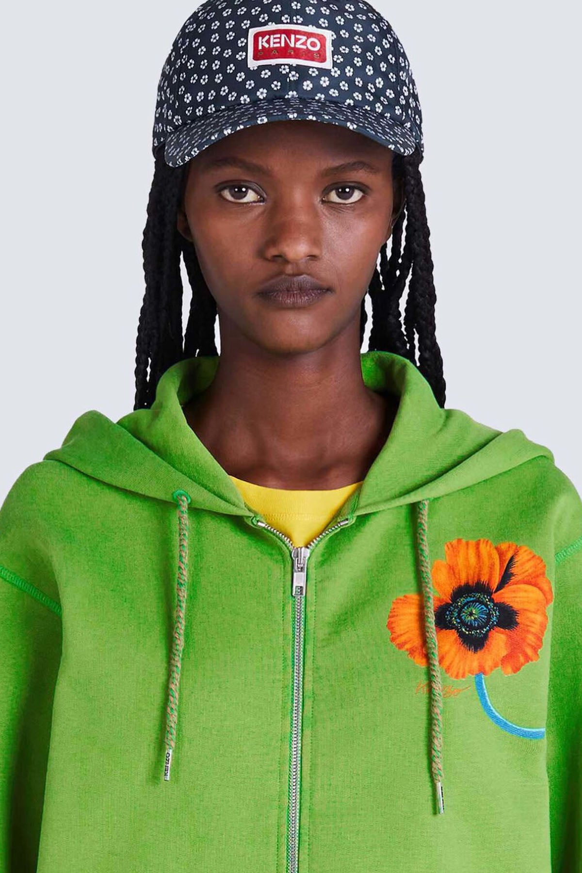 Kenzo Big Poppy Logolu Fermuarlı Sweatshirt Ceket-Libas Trendy Fashion Store