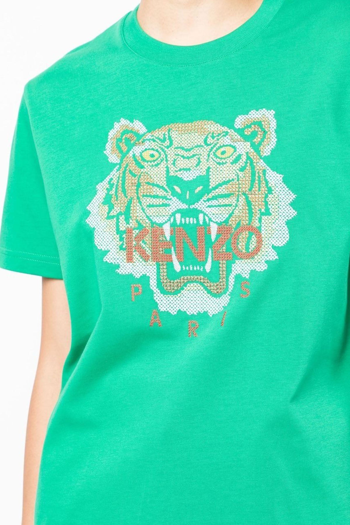 Kenzo Nakış Kaplan Logolu T-shirt-Libas Trendy Fashion Store