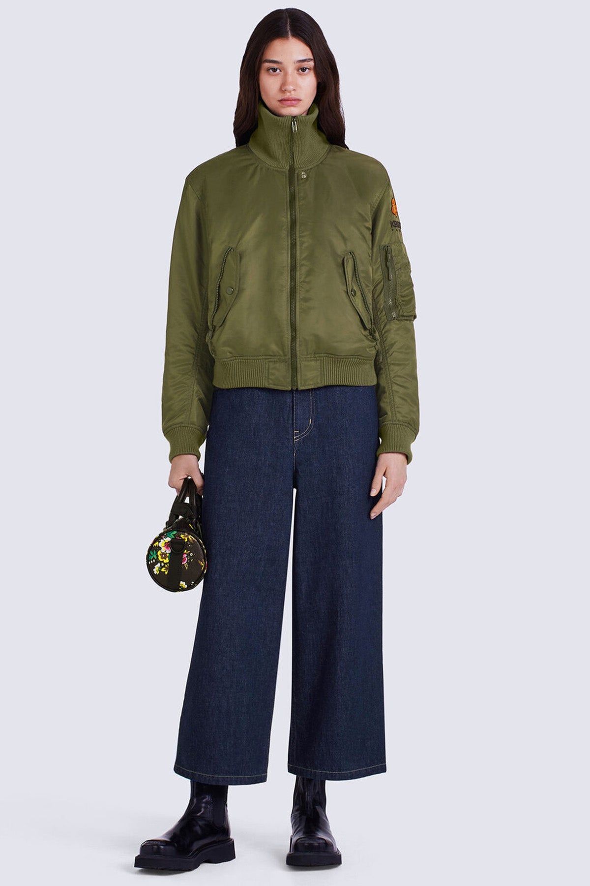 Kenzo Boke Flower Logolu Bomber Ceket-Libas Trendy Fashion Store