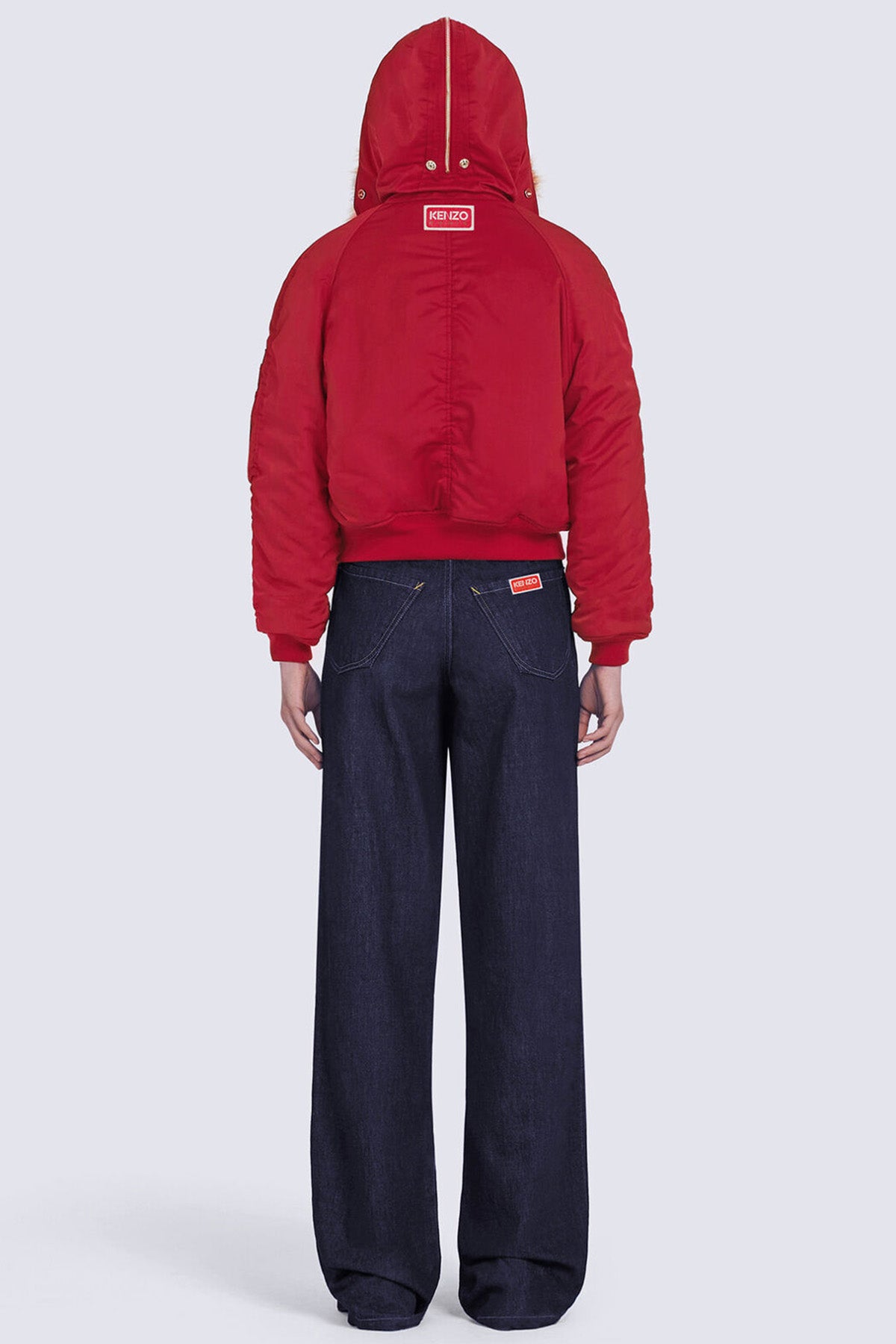 Kenzo Kürklü Kapüşonlu Bomber Mont-Libas Trendy Fashion Store