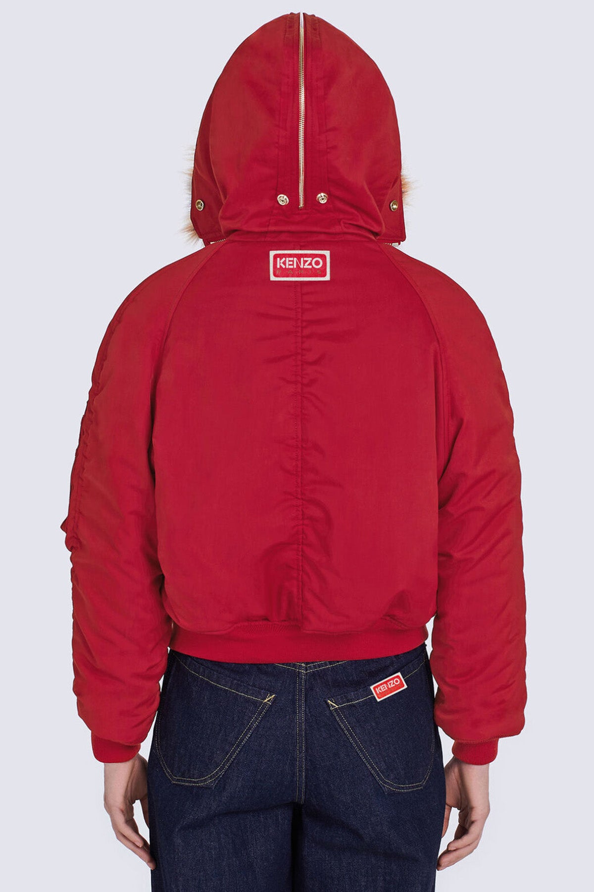 Kenzo Kürklü Kapüşonlu Bomber Mont-Libas Trendy Fashion Store