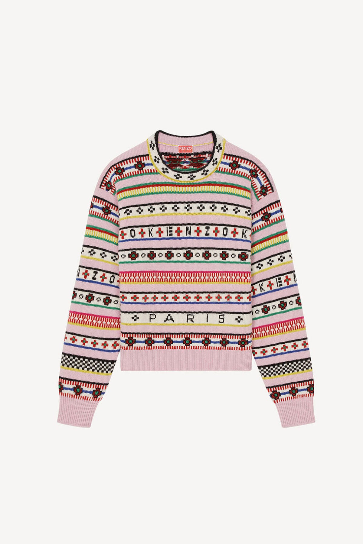 Kenzo Fair Isle Desenli Örgü Yün Triko-Libas Trendy Fashion Store