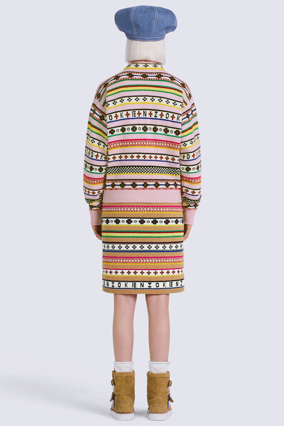 Kenzo Fair Isle Desenli Örgü Yün Triko-Libas Trendy Fashion Store