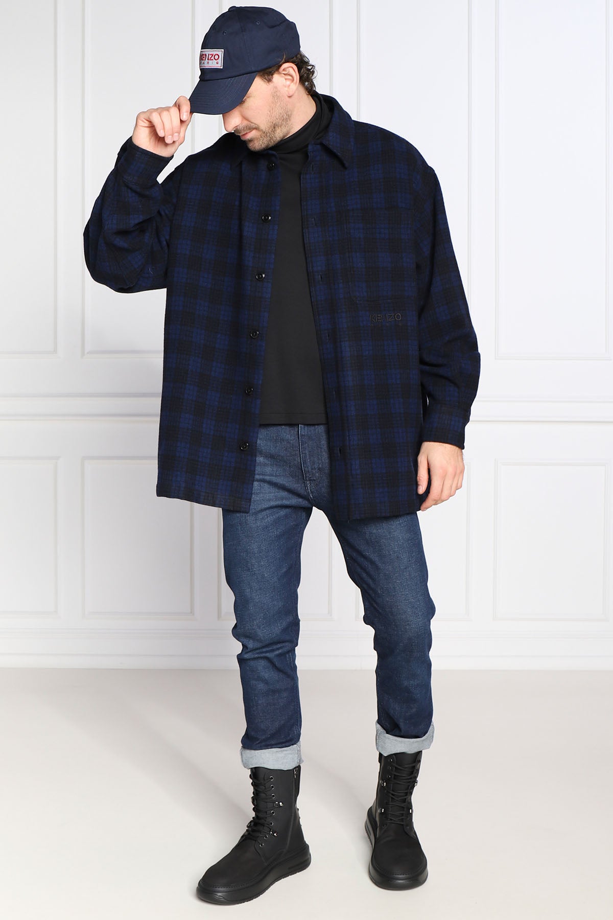 Kenzo Kareli Yün Gömlek Ceket-Libas Trendy Fashion Store