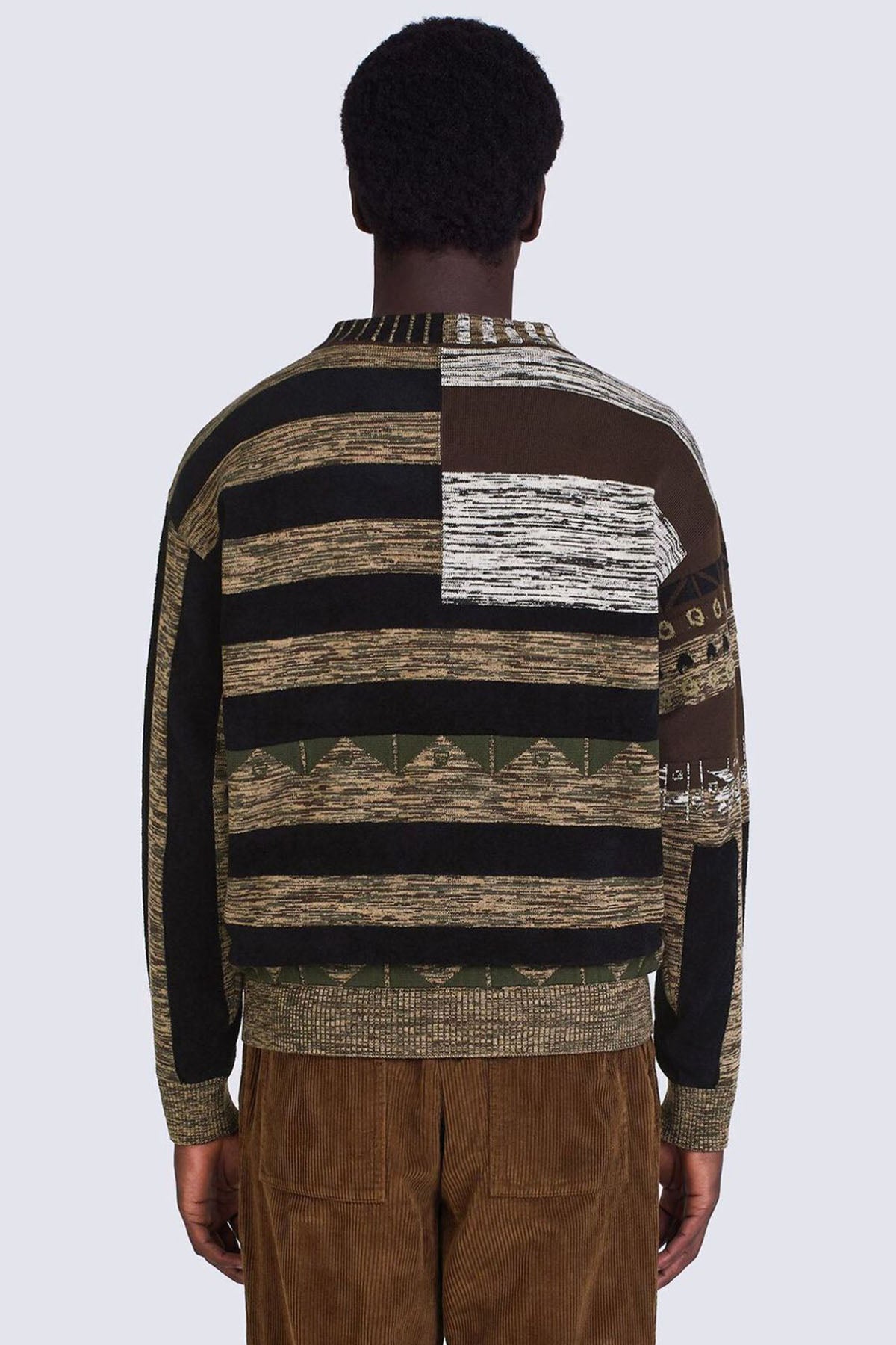 Kenzo V Yaka Desenli Yün Triko-Libas Trendy Fashion Store