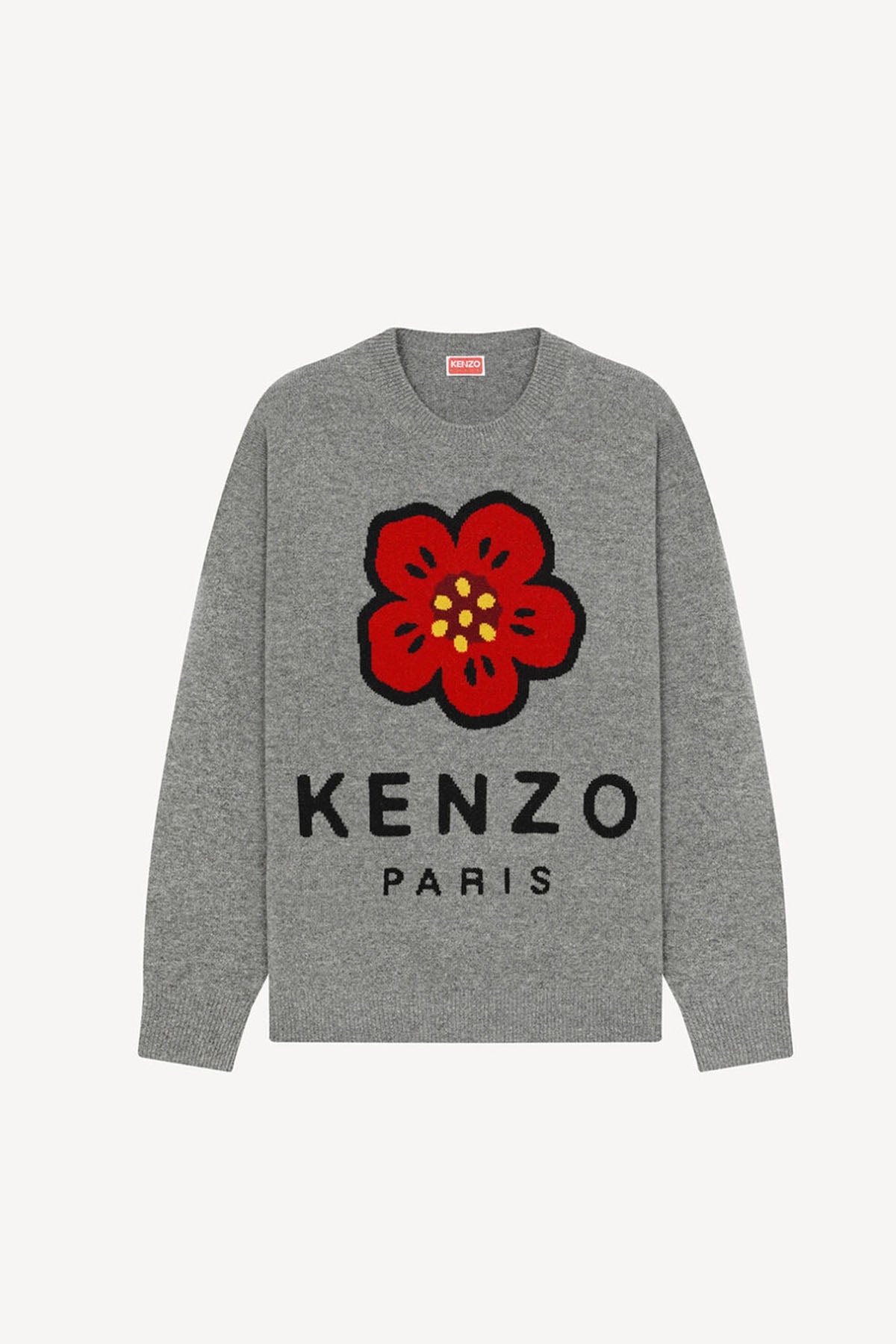Kenzo Yuvarlak Yaka Boke Flower Logolu Yün Triko-Libas Trendy Fashion Store