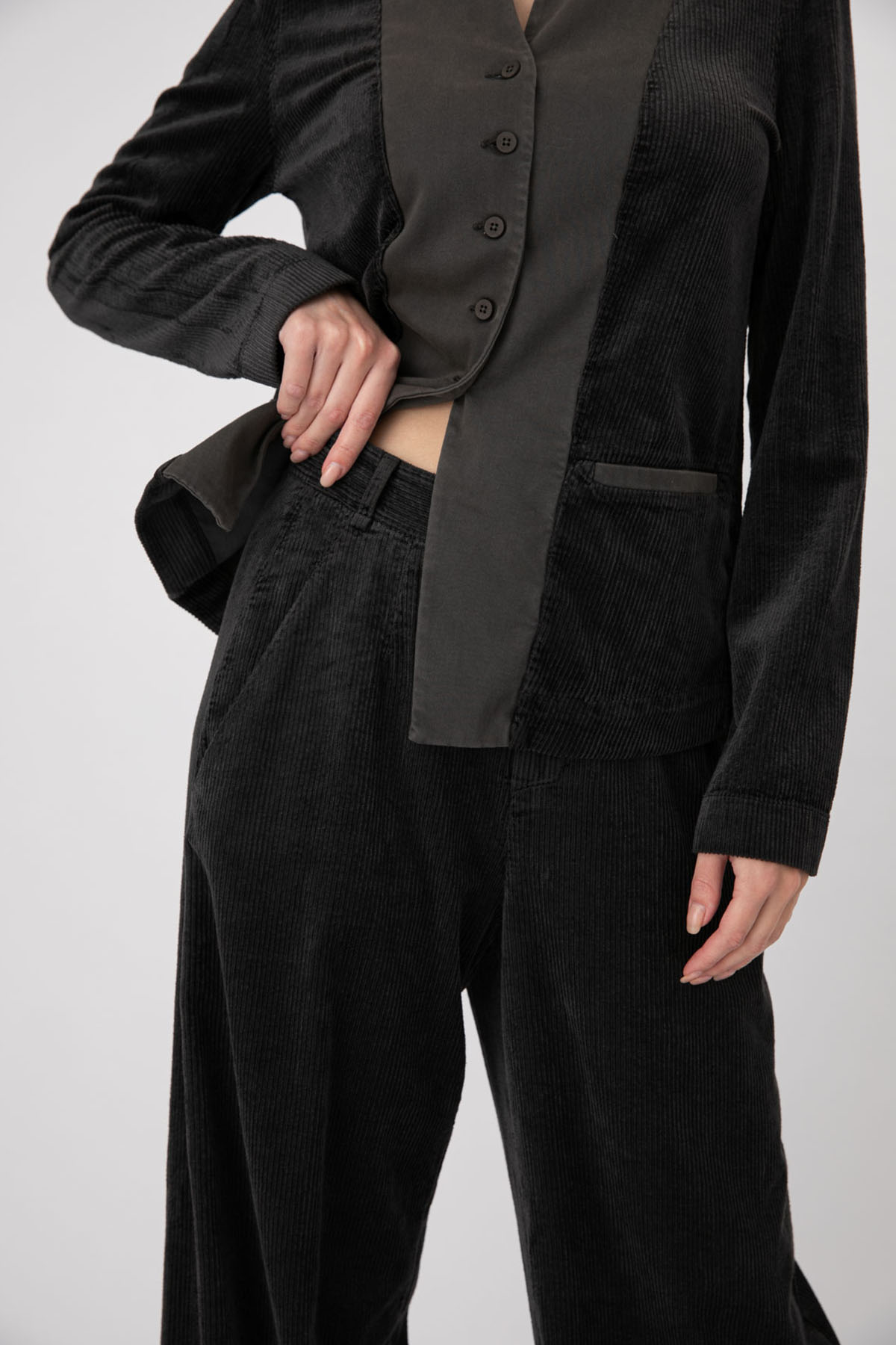 Transit Fitilli Kadife Pantolon