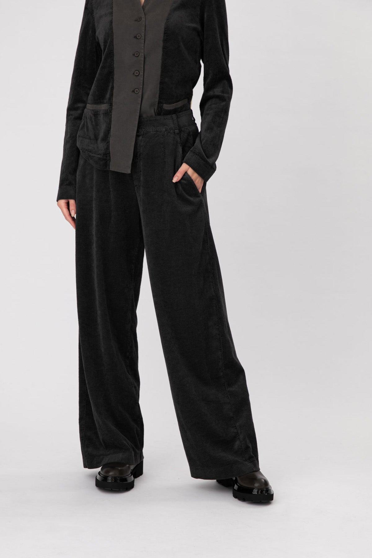 Transit Fitilli Kadife Pantolon