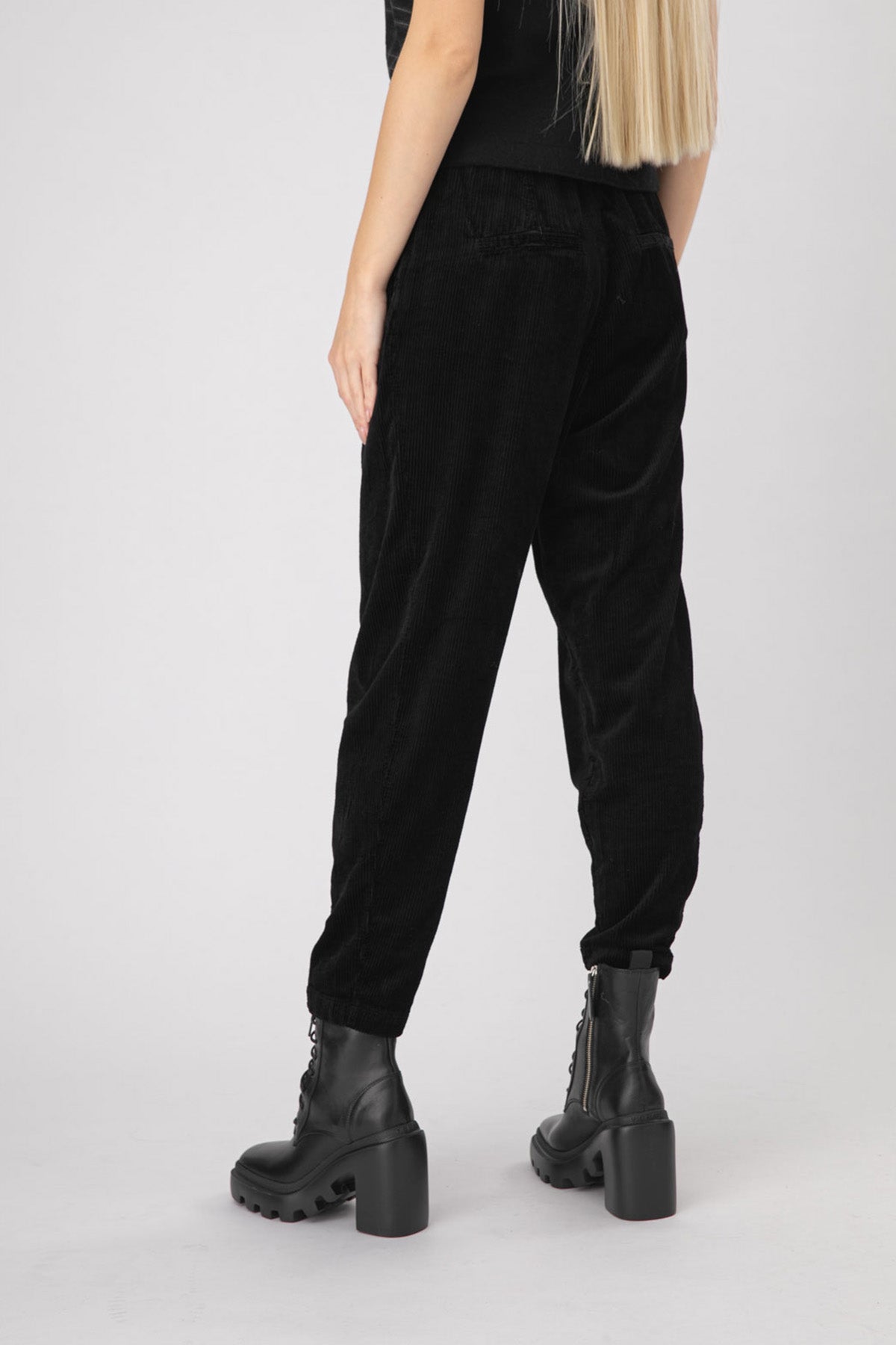 Transit Beli Lastikli Fitilli Kadife Pantolon