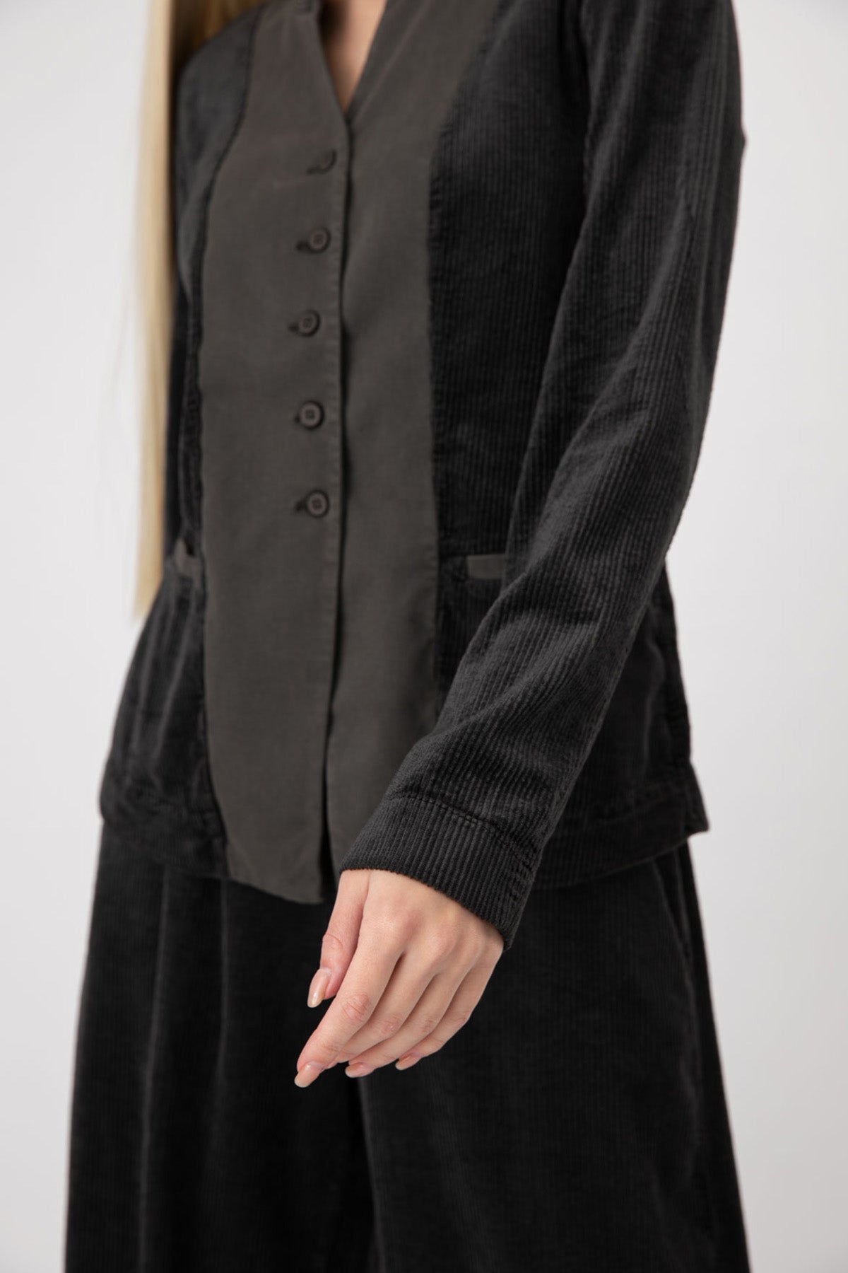 Transit Hakim Yaka Fitilli Kadife Streç Ceket-Libas Trendy Fashion Store