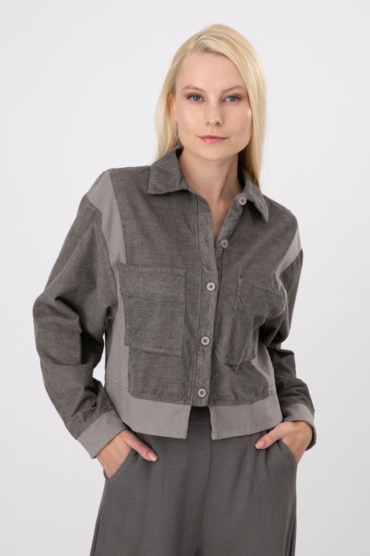 Transit Keten Karışımlı Fitilli Kadife Ceket-Libas Trendy Fashion Store